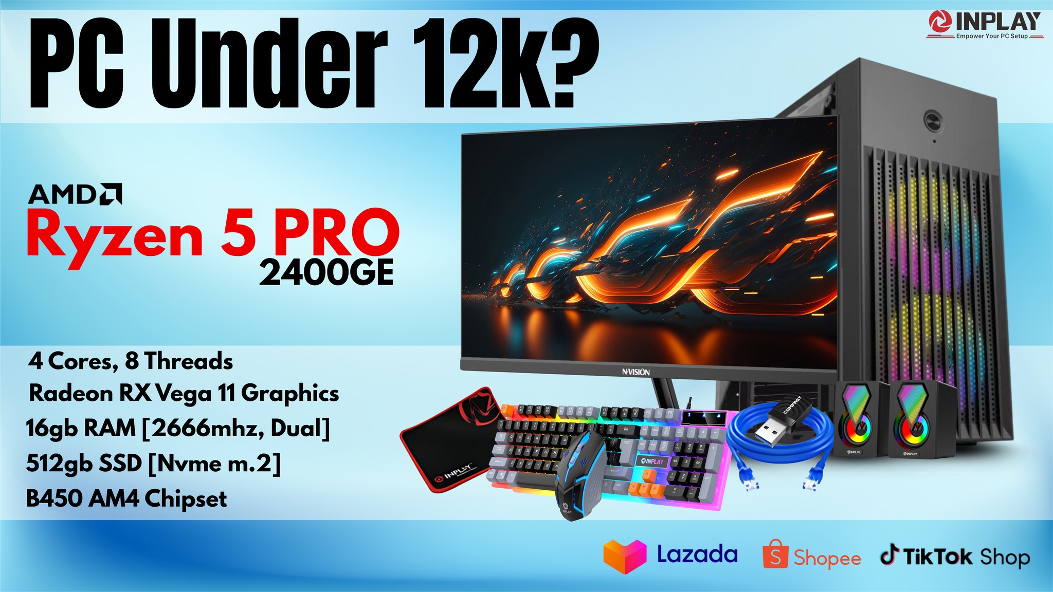 Inplay Gears PH - 🔥 RYZEN 5 2400GE PC SET 🔥 Hanap mo ba... | Facebook