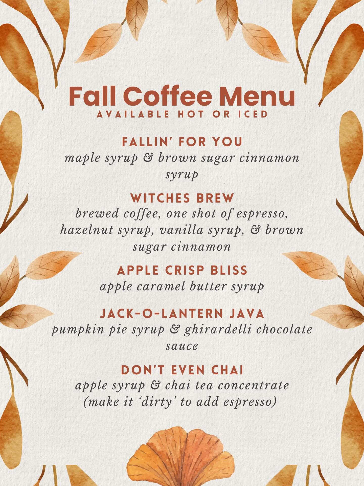 🍁 Fall in a cup is here! 🍁 Our... - Bake, Bottle & Brew | Facebook