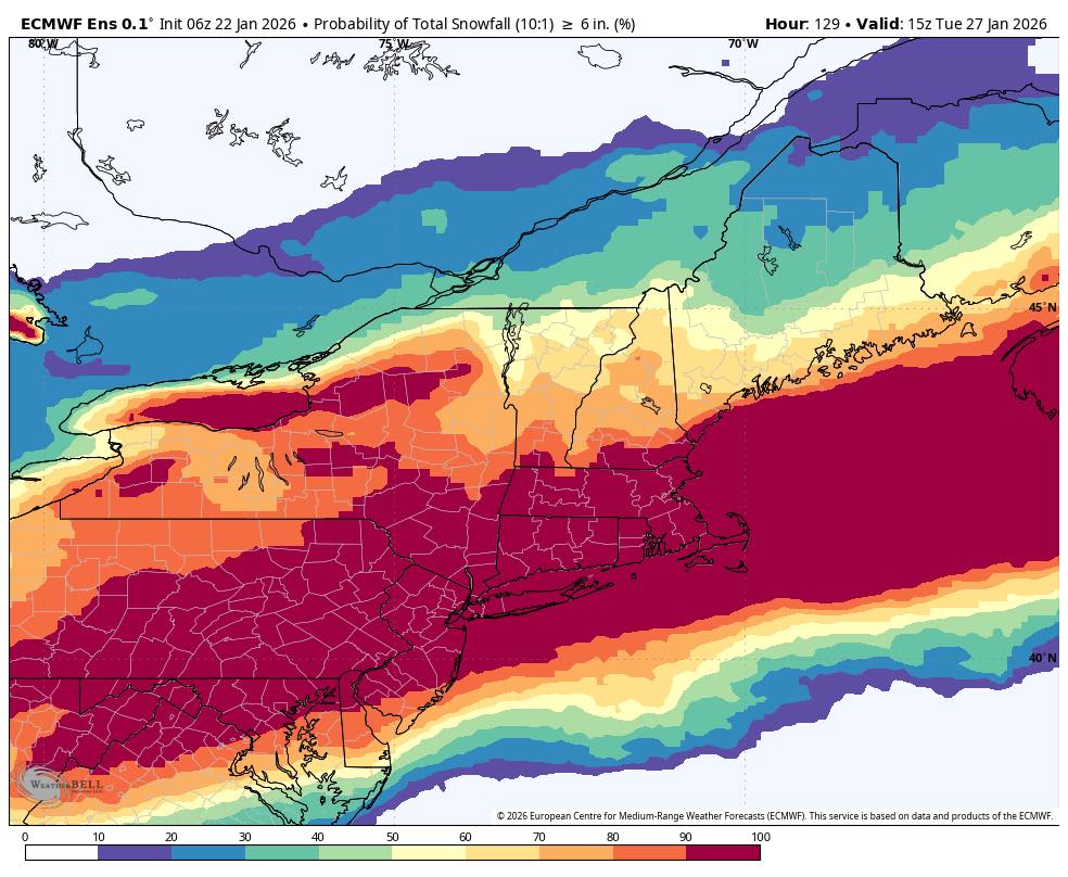 Thusday 1.22.2026 The percent... - Seacoast NH Weather | Facebook