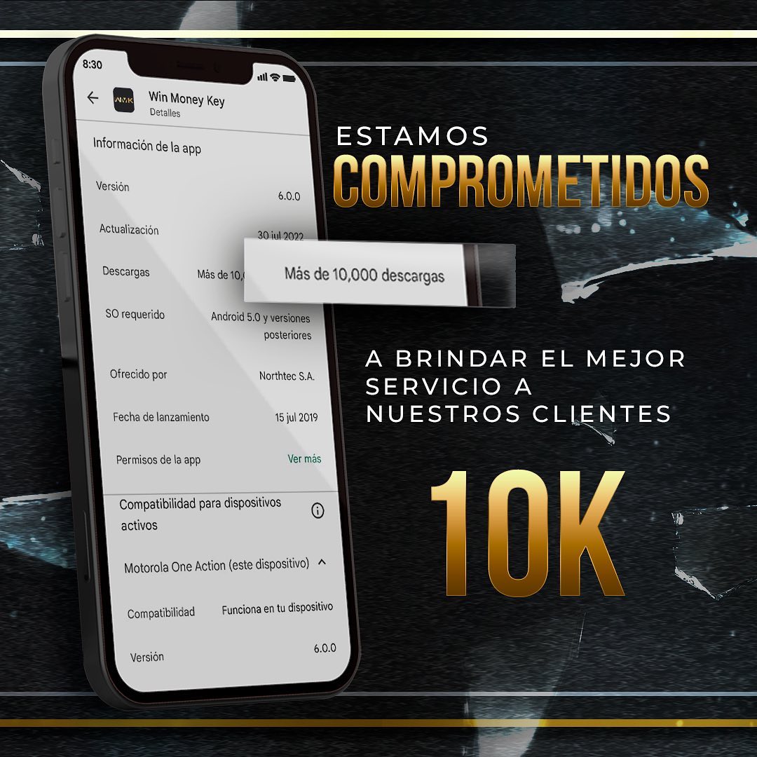 Win MoneyKey - Descarga ya nuestra app! Link disponible en...