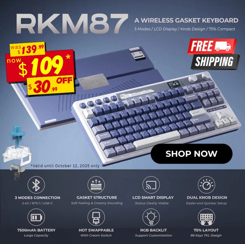 Harris - Ready to upgrade your typing experience? ⌨️ The RKM87 Wireless ...