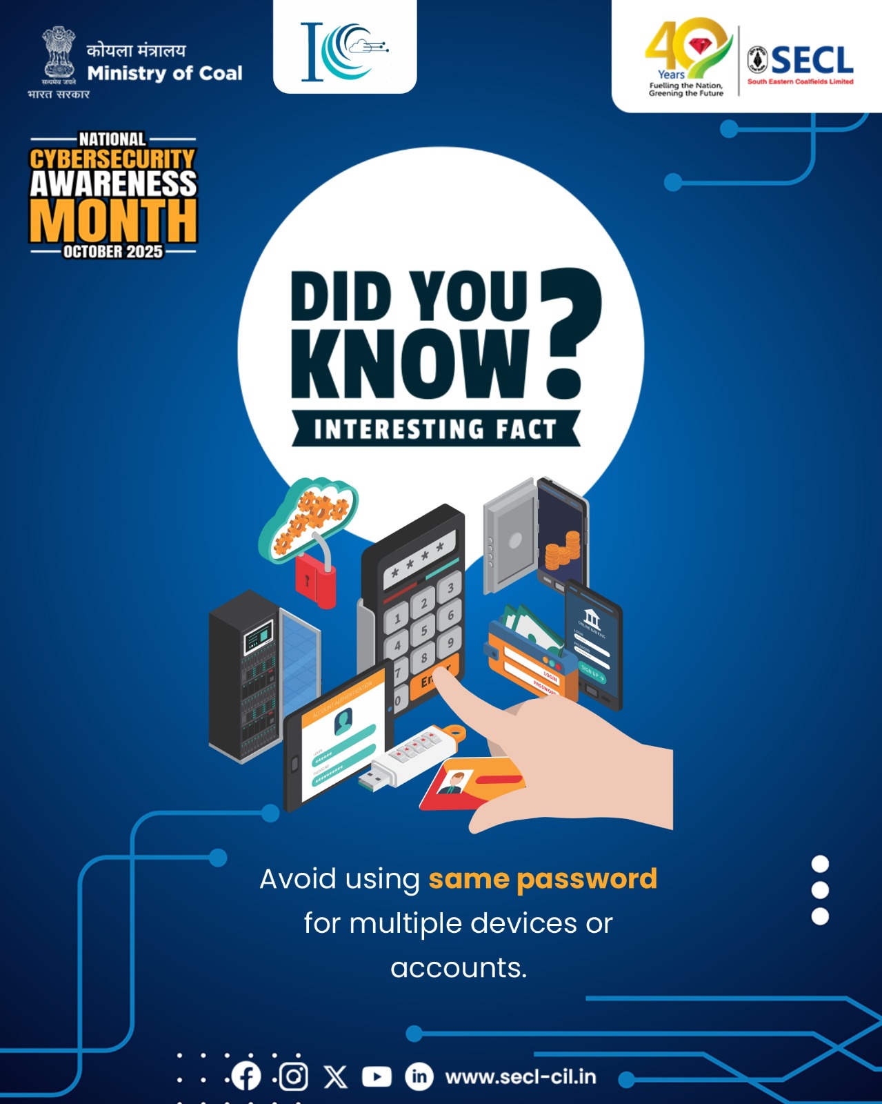 SECL - 🔐 Cybersecurity Awareness Month 2025 Did you know 📌 Using the ...