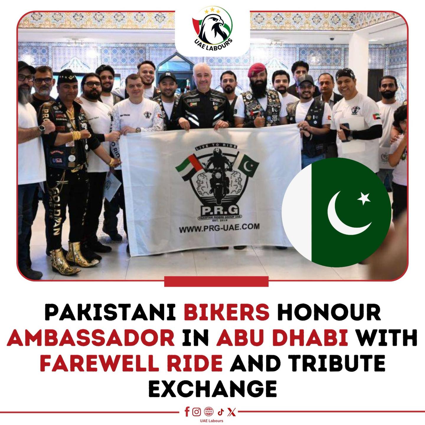 UAE - Pakistani bikers revved up in Abu Dhabi to bid farewell to the