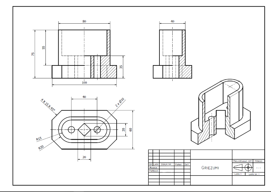 CAD Rasēšana / Projektēšana, 2D un 3D programmās