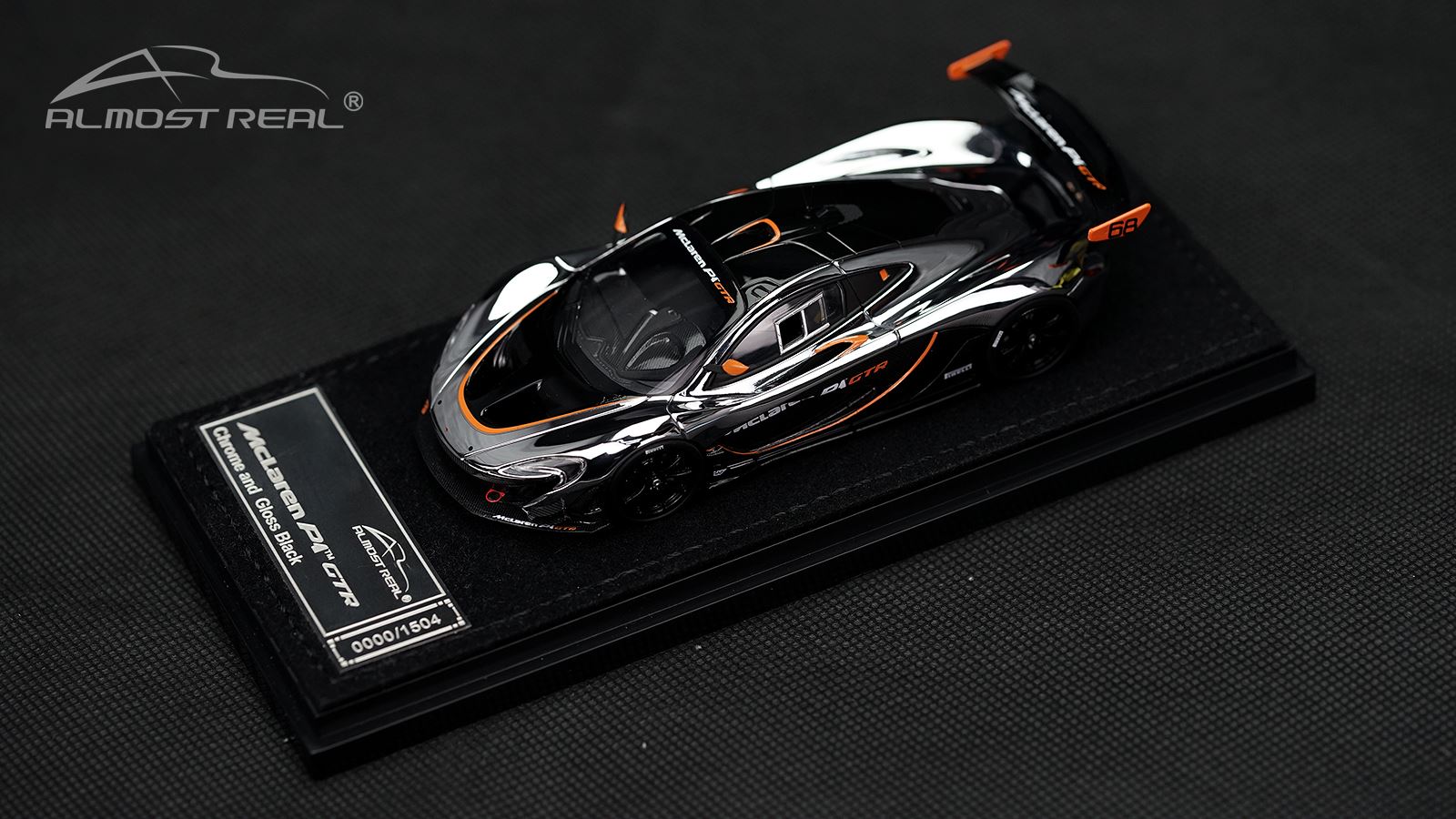 McLaren P1 GTR Chrome and Black 1/43 Almost Real 440105