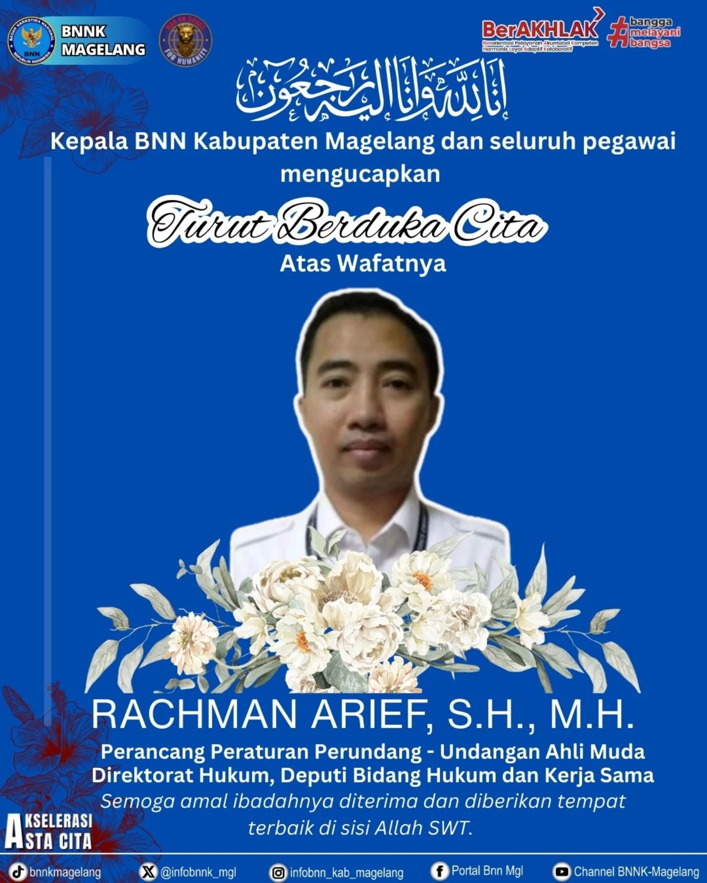 BNN - Kepala BNNK Magelang, Ketua DWP BNNK Magelang dan seluruh pegawai ...