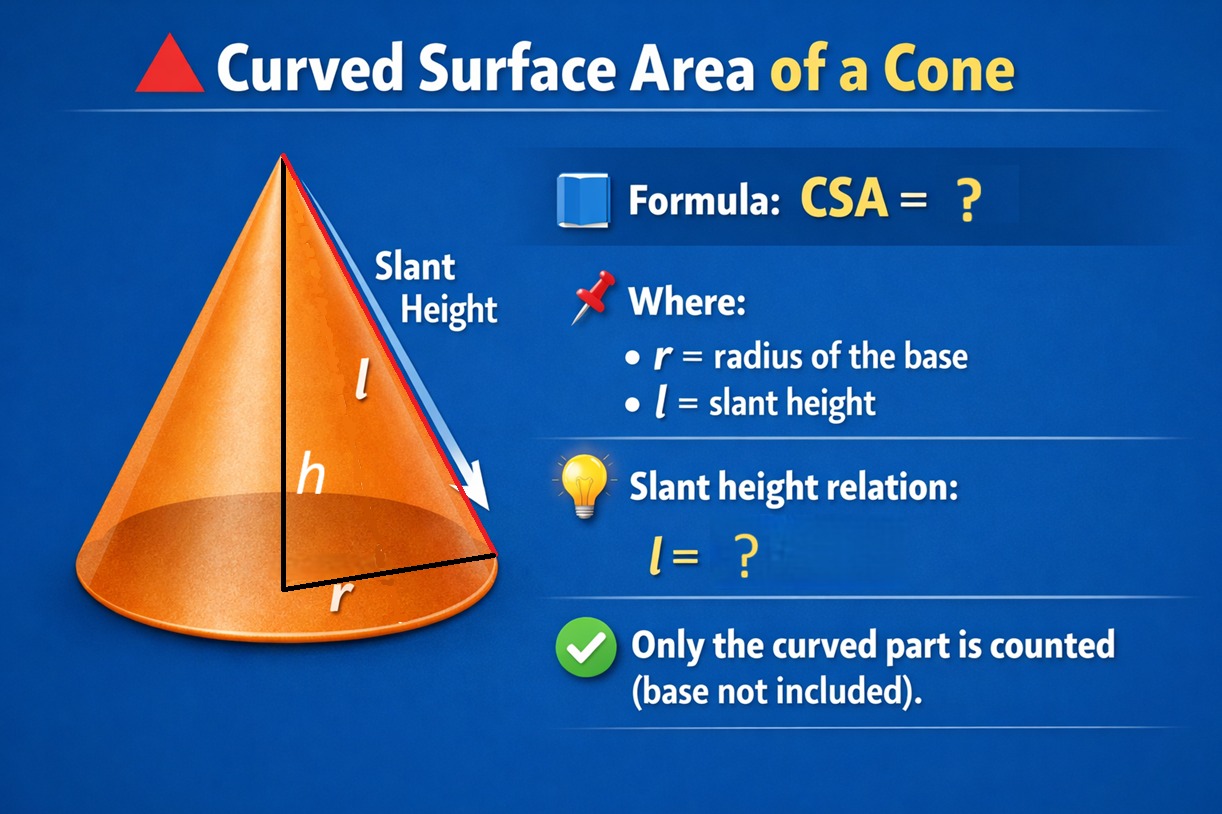 Math and Science | What is the Curved Surface Area and slant height of ...
