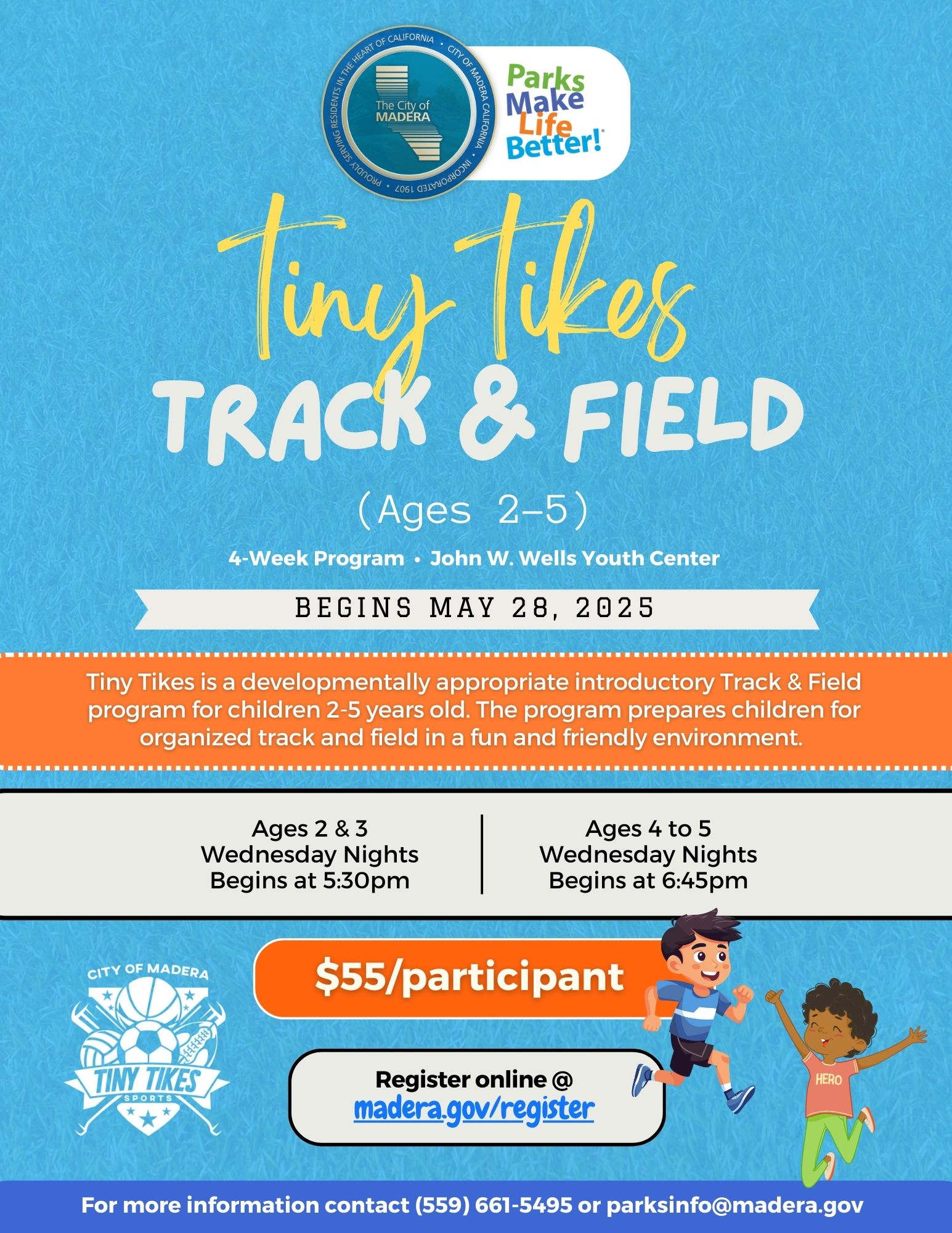 City - Tiny Tikes Track & Field is now open for registration! Tiny ...
