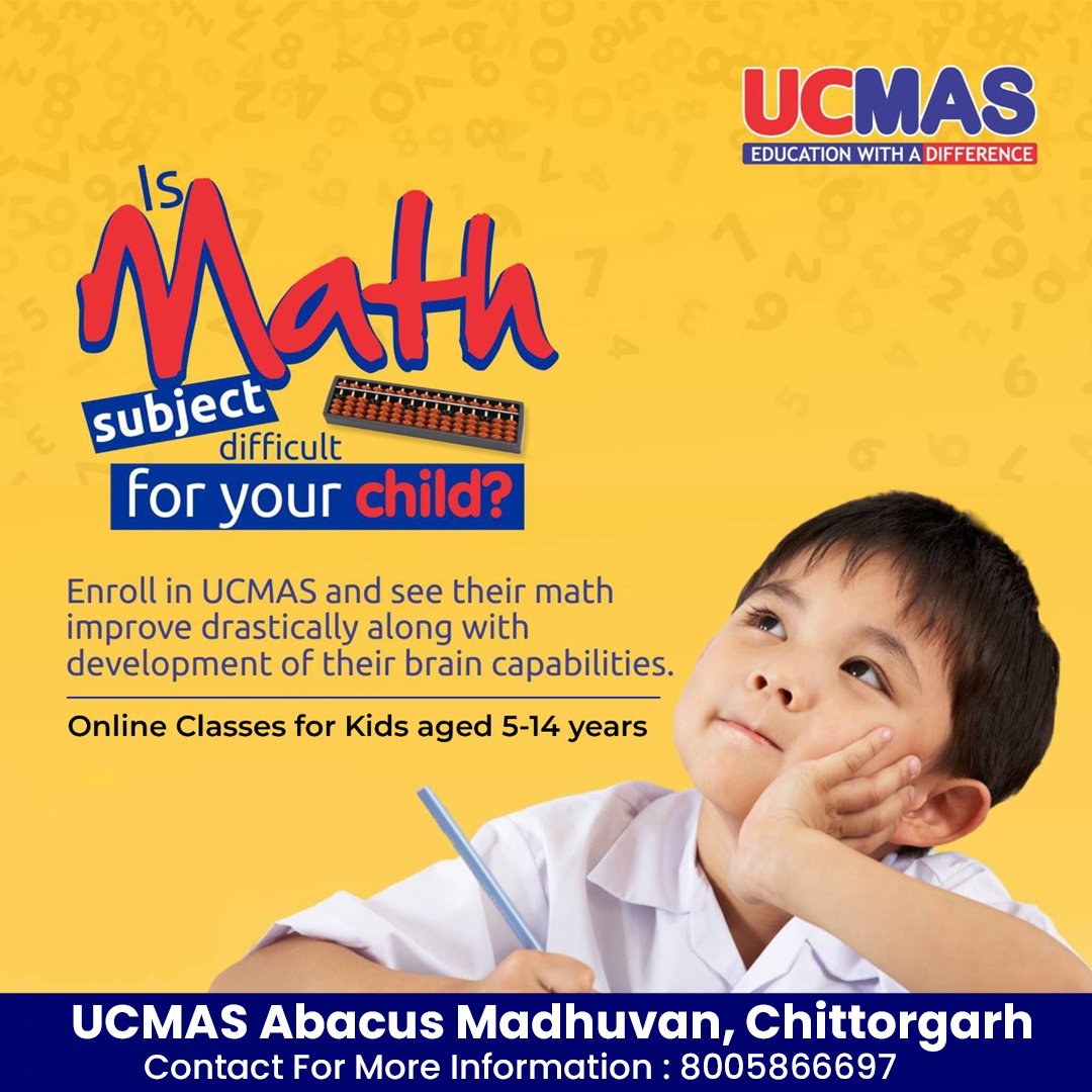 UCMAS - Is Math Subject Difficult for Your child?🤔 Enroll in UCMAS and ...