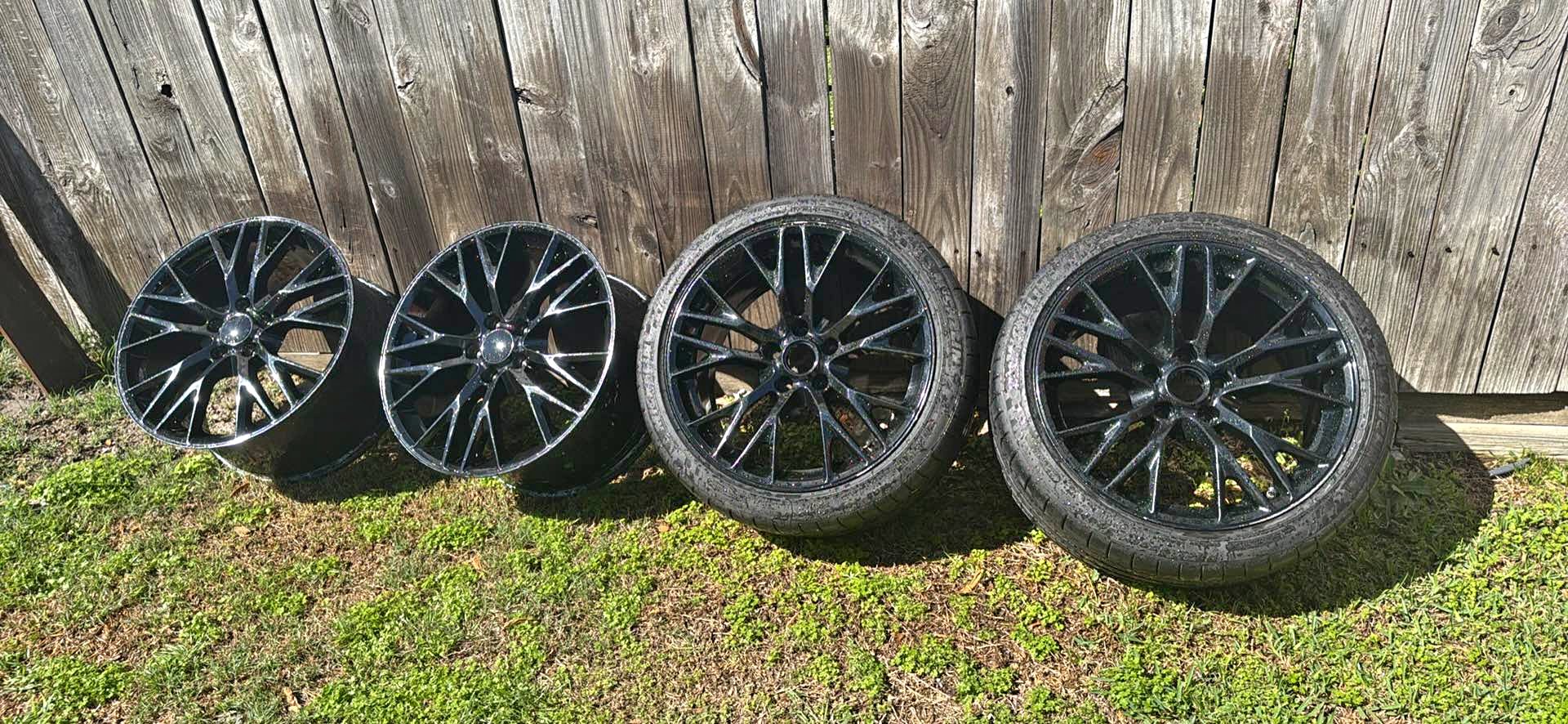 Black ZR1 style / Z06 rims 19 and 20s - Car Wheels, Tires & Parts ...