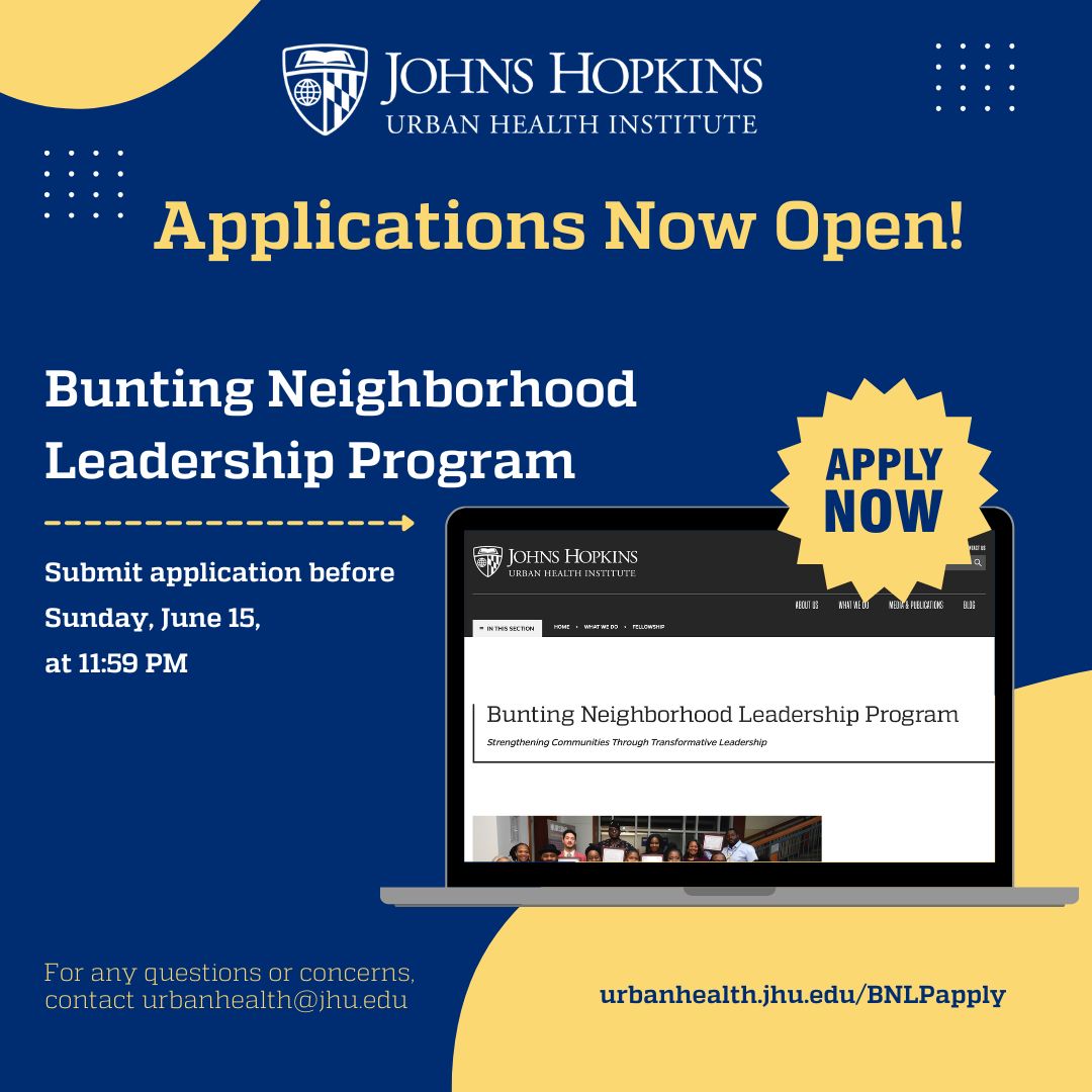 🚨 Applications are now OPEN for... - Urban Health Institute | Facebook