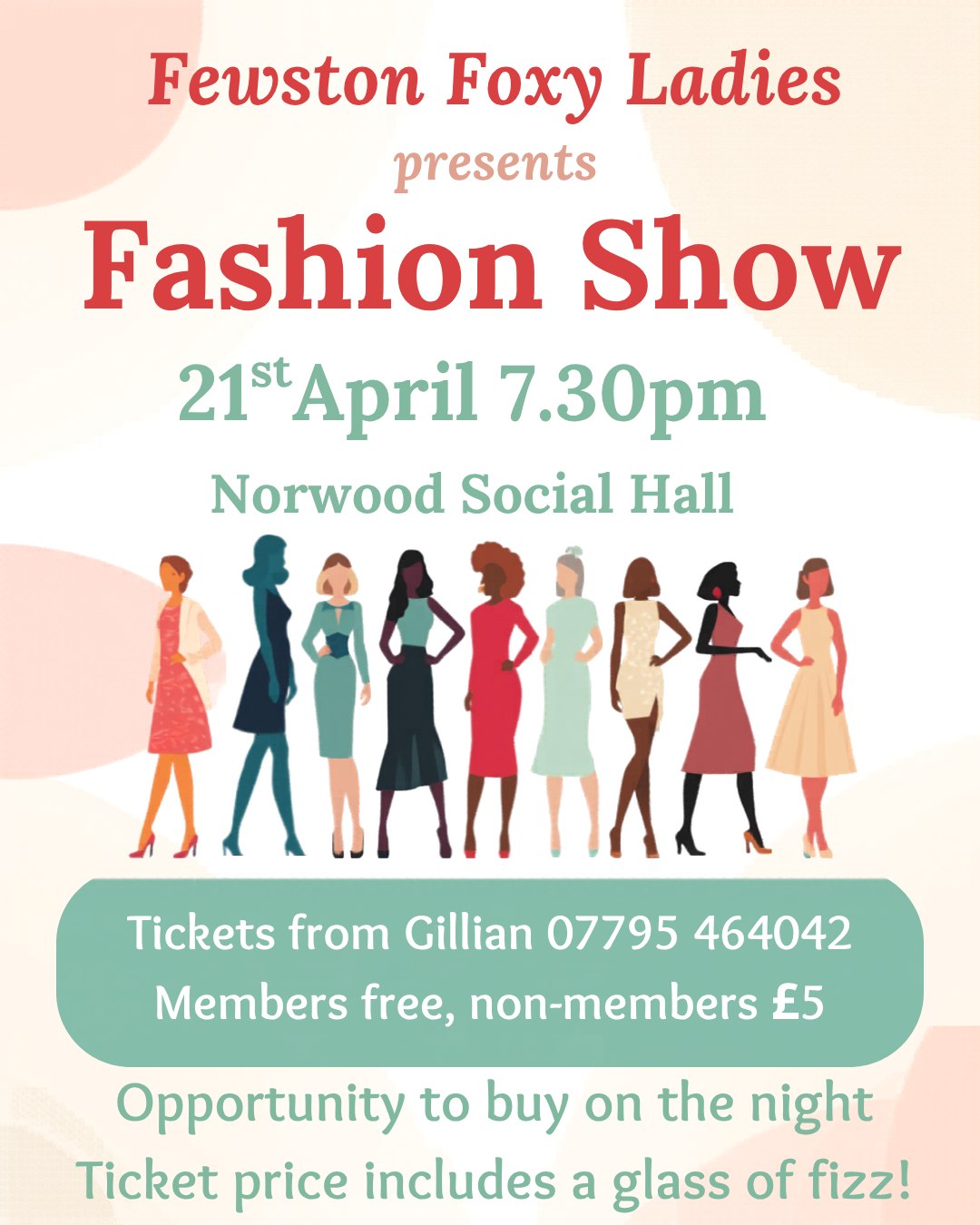 foxy lady dress code ✨ You're Invited! ✨ Get ready for a fabulous evening of fashion, fun, and a little fizz! 💃🥂 👗 Fewston Ladies Fashion Show 📅 Tuesday 21st April ⏰ 7:30pm 📍 Norwood Style:30052D