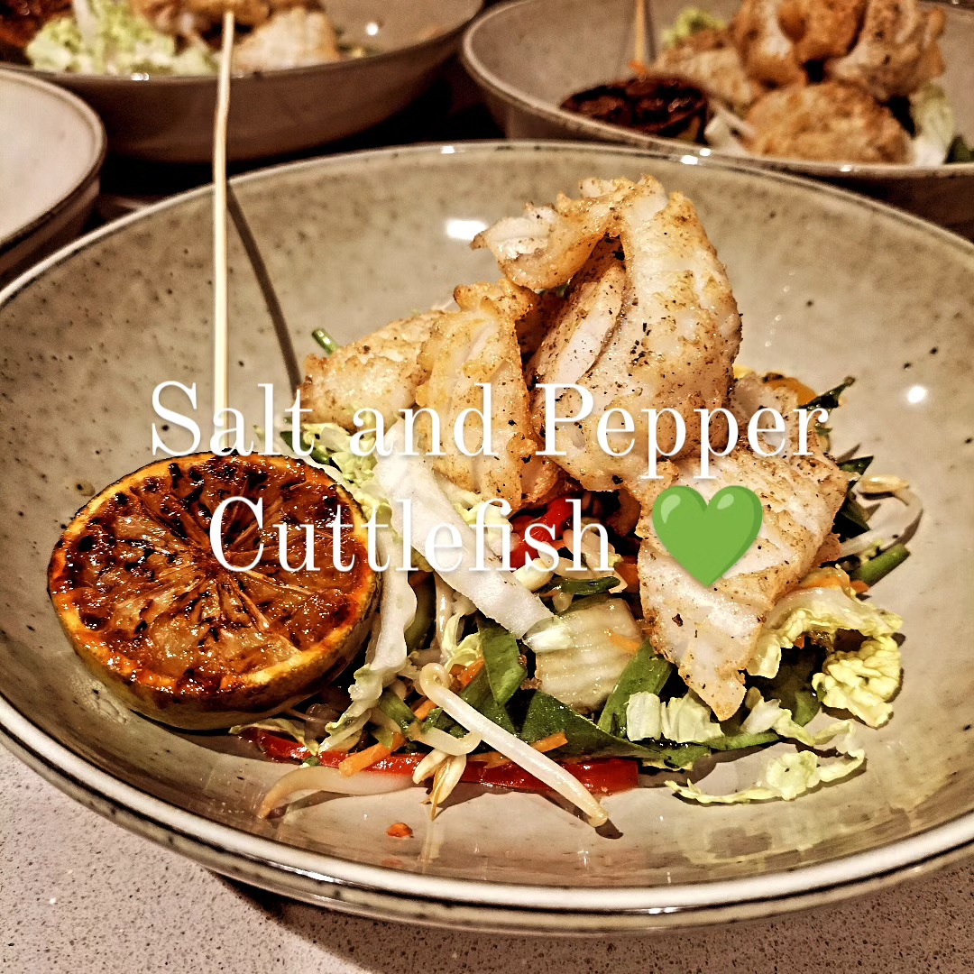 Ona - Salt and Pepper Cuttlefish on an Asian salad with caramelised ...