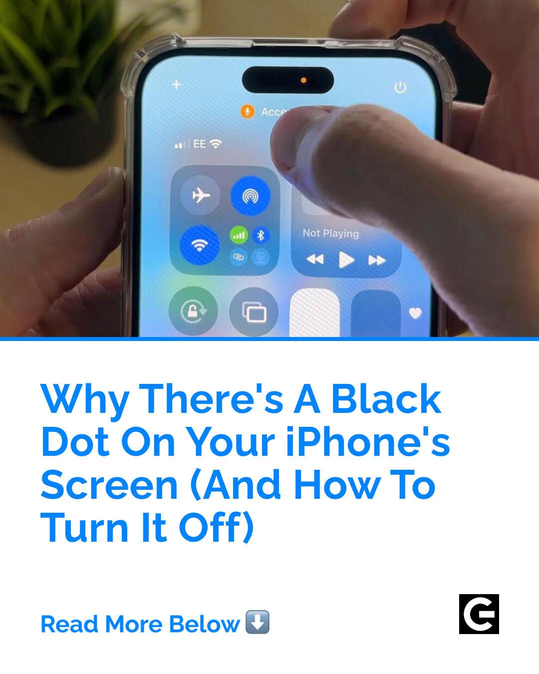 BGR - The black dot near the top of an iPhone's screen,... | Facebook