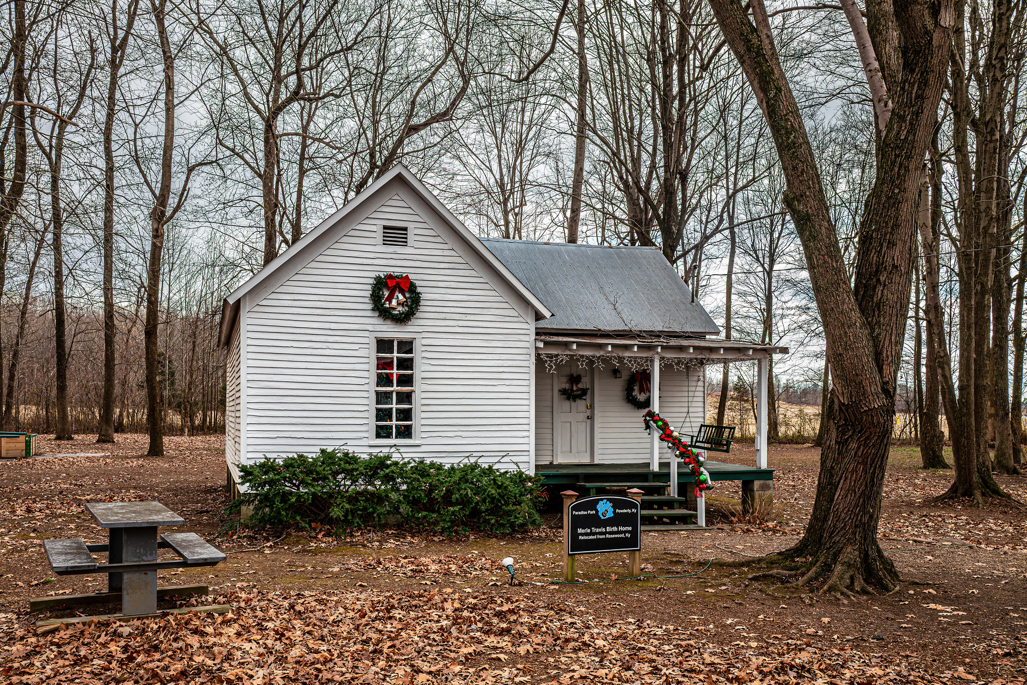 Driving - Boyhood home of country music artist Merle Travis. Over the ...