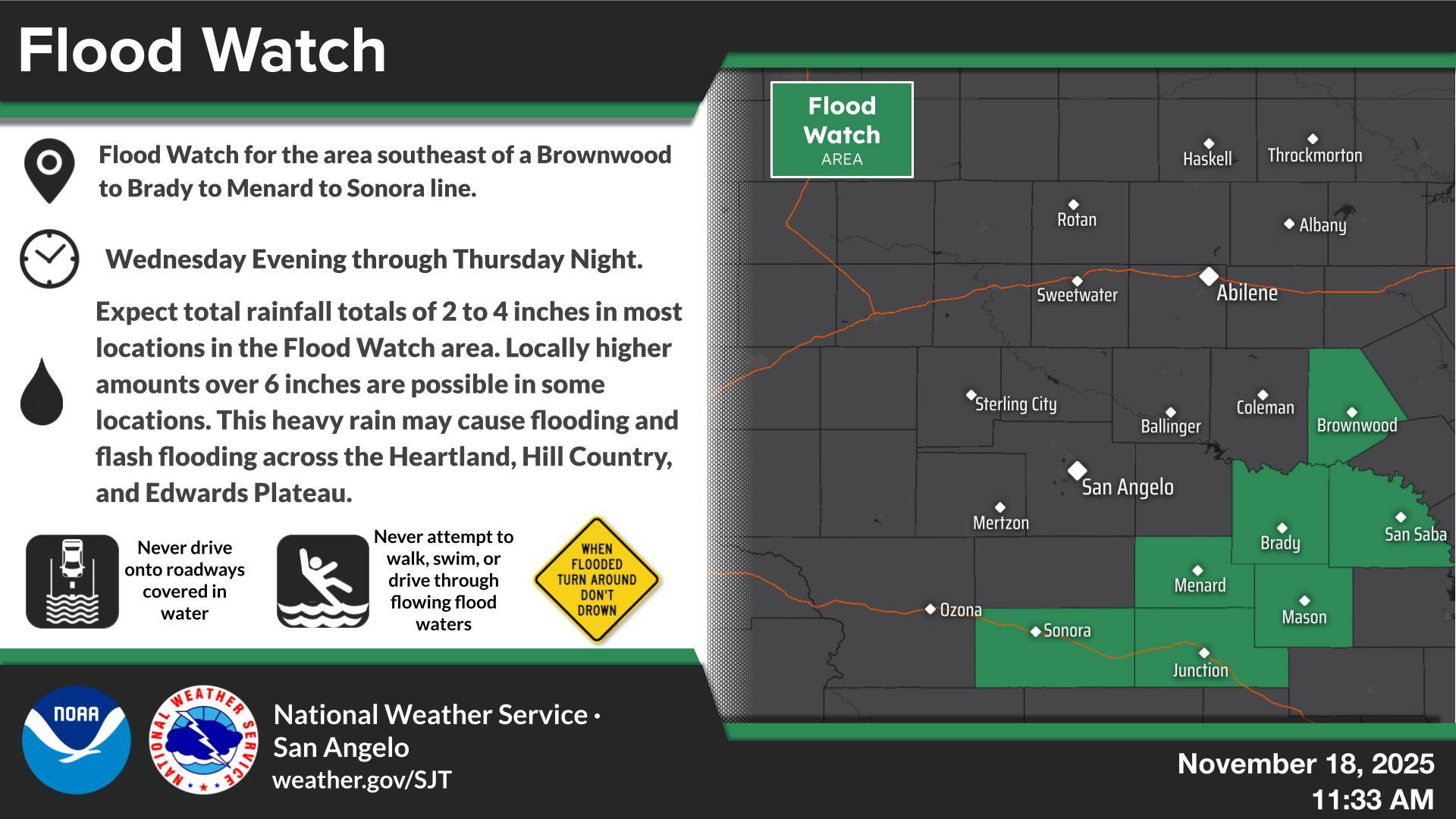 US - A Flood Watch has been issued for portions of our area, which are ...