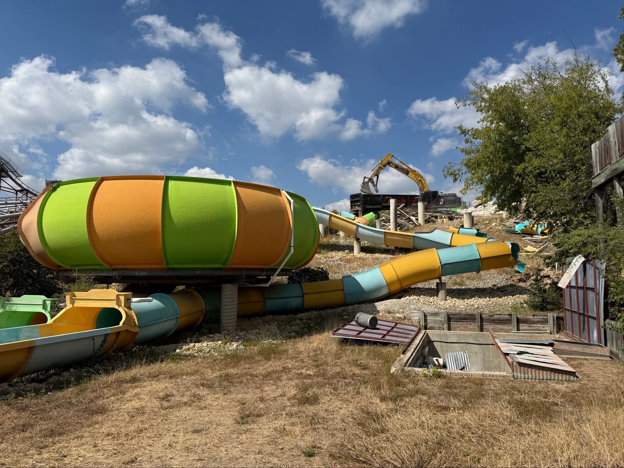 Big Bender and Whirlpool, a pair of tube slides, have officially