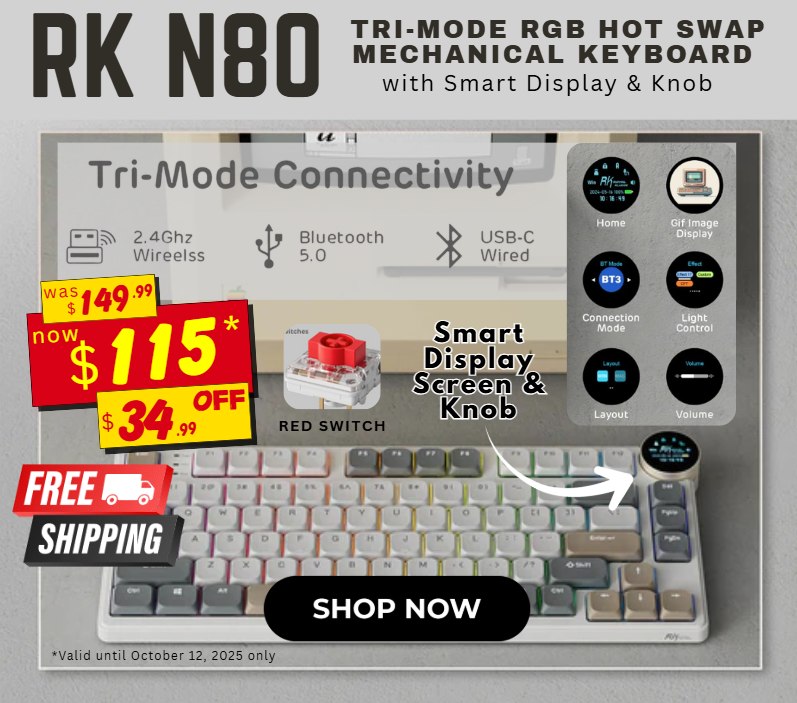 Harris - Level up your typing game with the incredible RK N80 Tri-Mode ...