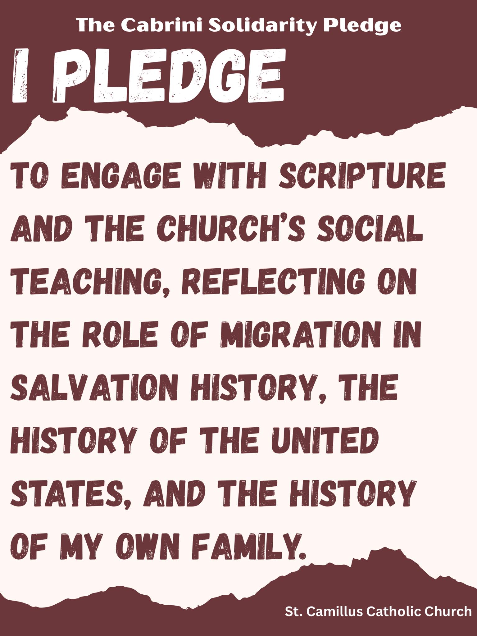 We encourage you to take the Cabrini... - St. Camillus Church | Facebook