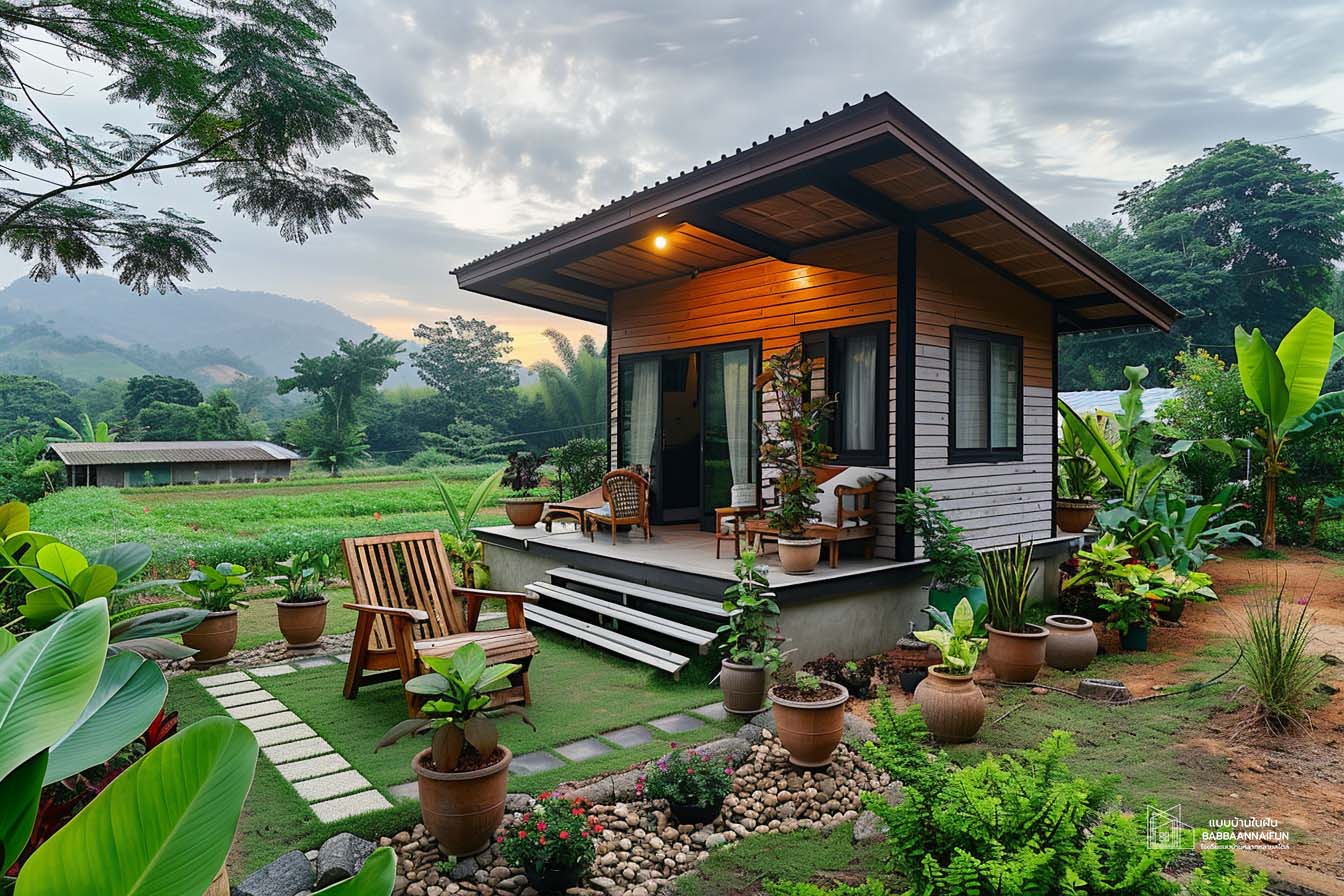 แบบบ้านในฝัน - ไอเดียแบบบ้านพักท้ายสวนหลังน้อยๆ 1 ห้องนอน... | Facebook