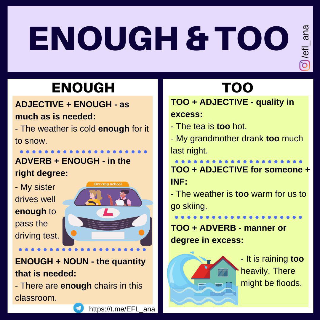 🔹Learn when to use ENOUGH... - Ana Arias↔English Lan. Teacher | Facebook