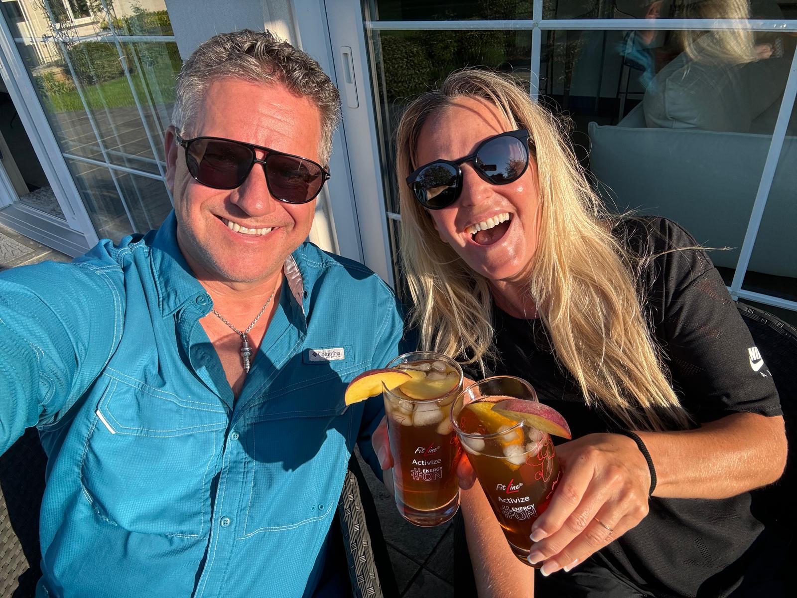 Enjoying our new limited FitLine PEACH Ice-Tea Activize.We love