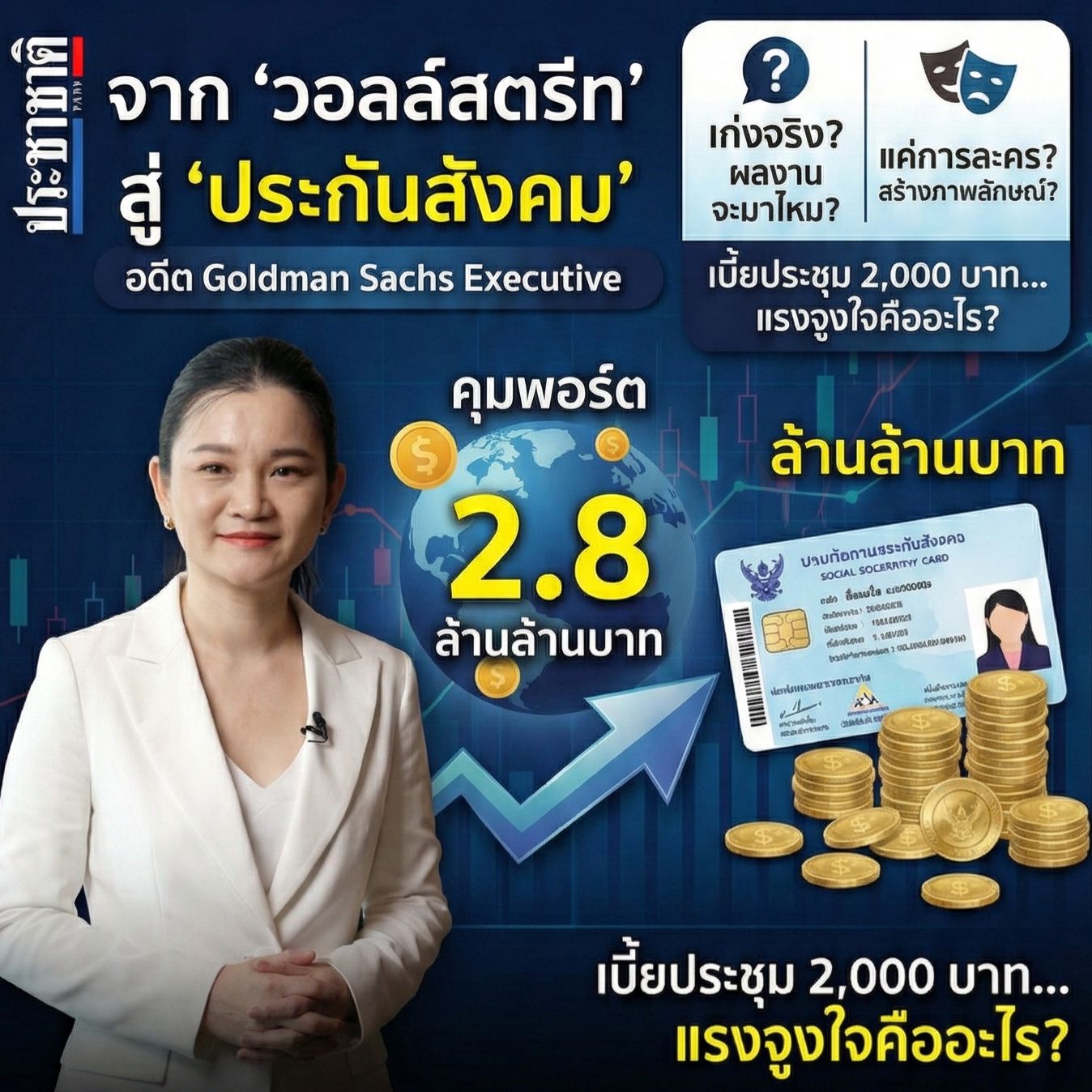 ขอคืนไม่ได้ขอทาน - “อดีต Goldman Sachs มาดูแลเงิน 2.8 ล้านล้านบาท… เก่ง ...