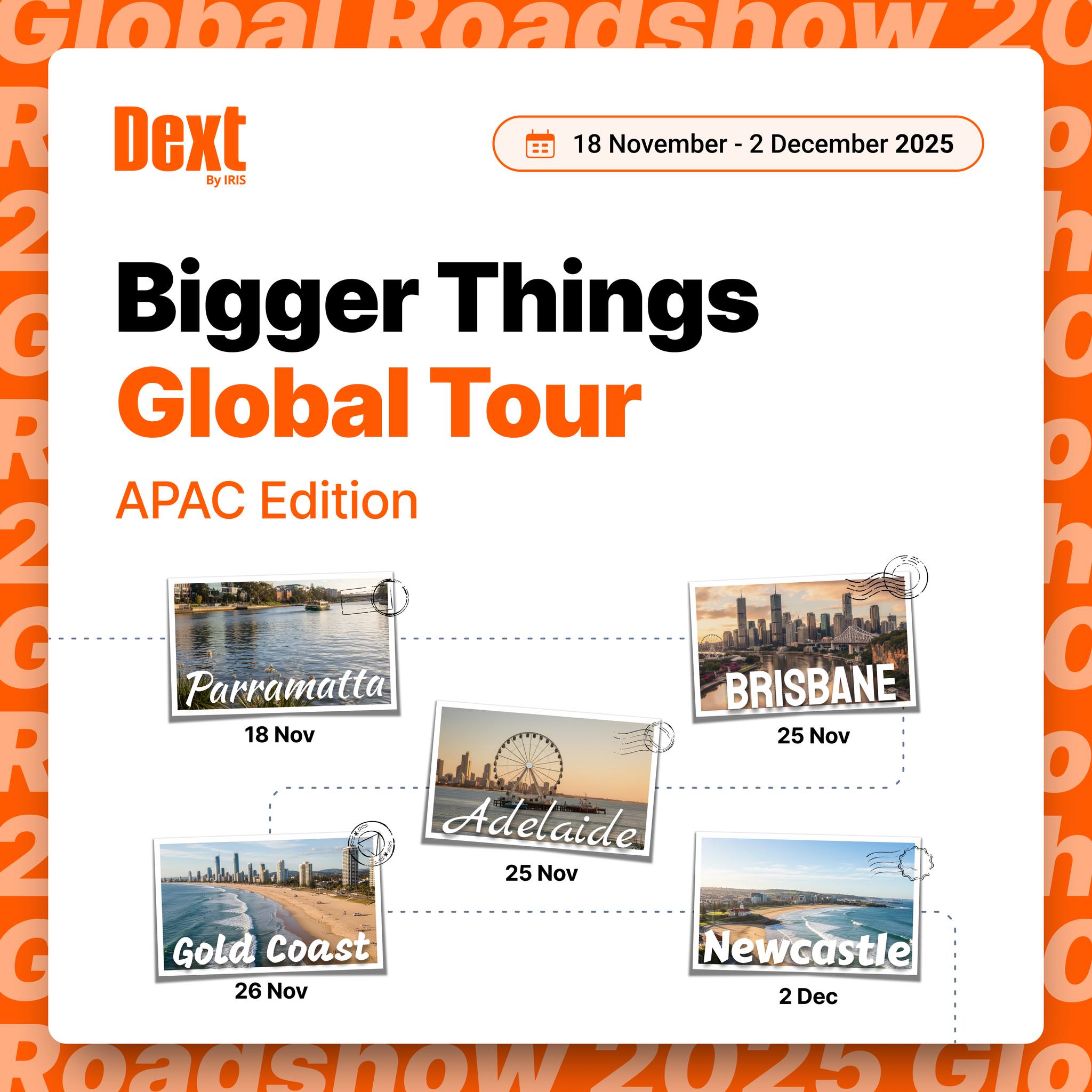 Dext - 🇦🇺 The Bigger Things Global Tour is coming to Australia ...