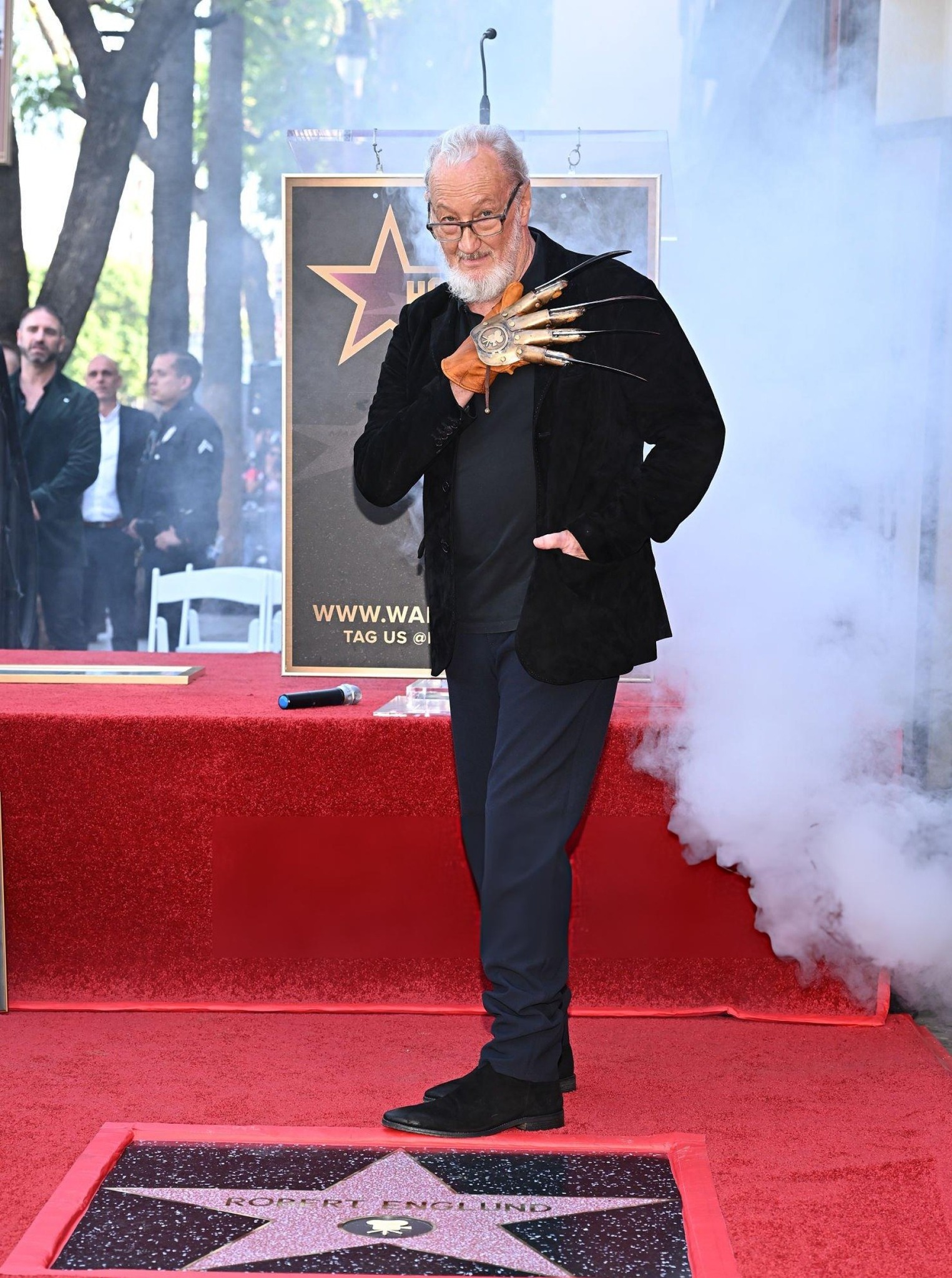 A Shot - Robert Englund poses with his star on the Hollywood Walk of ...