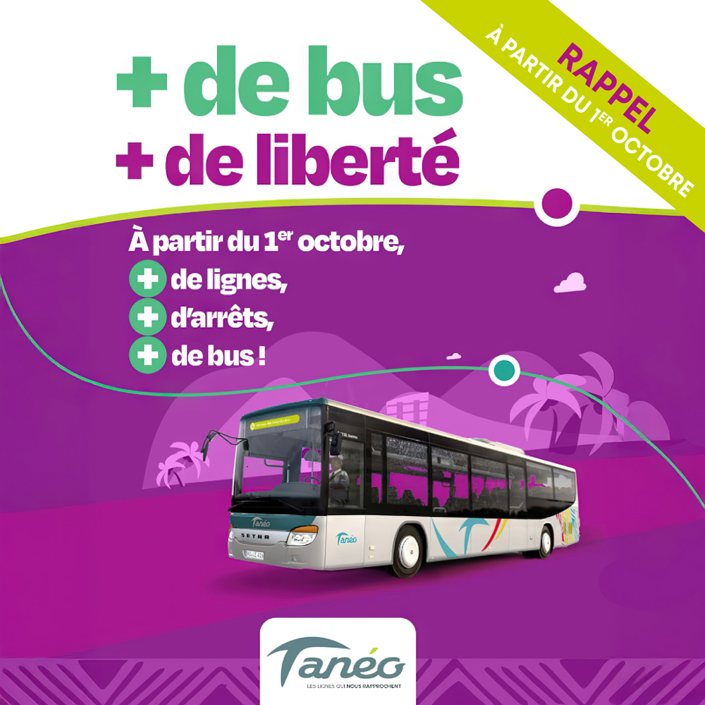 Tanéo - 🚍 Rappel ! À partir du 1er octobre, le réseau Tanéo évolue ...