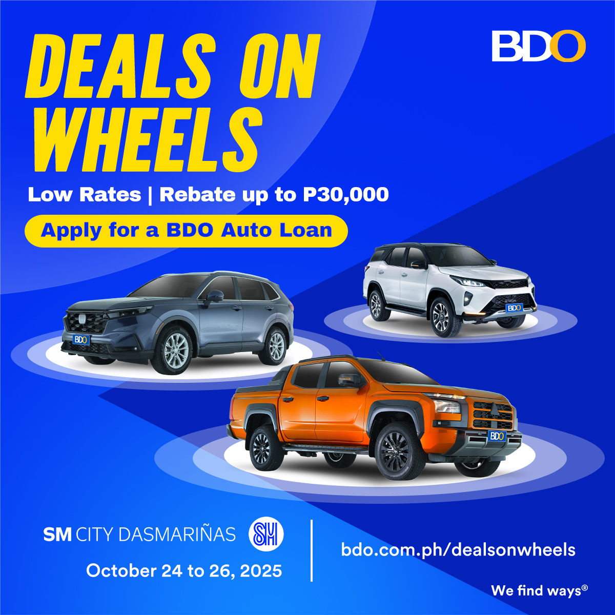 BDO Deals on Wheels is back at SM... - SM City Dasmariñas | Facebook