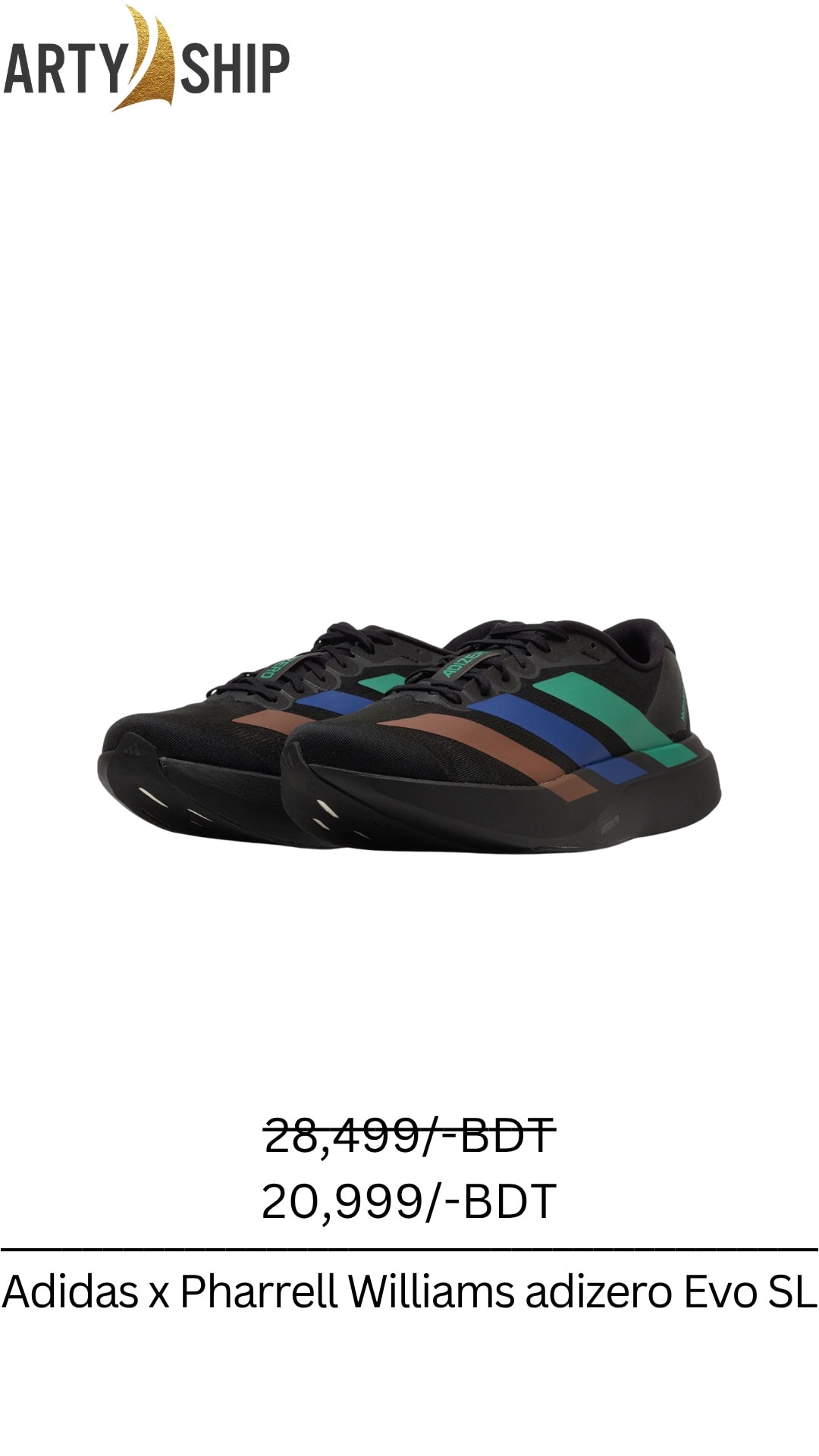 👟Adidas x Pharrell Williams adizero Evo SL ✓Pre Order 🛩️5-6