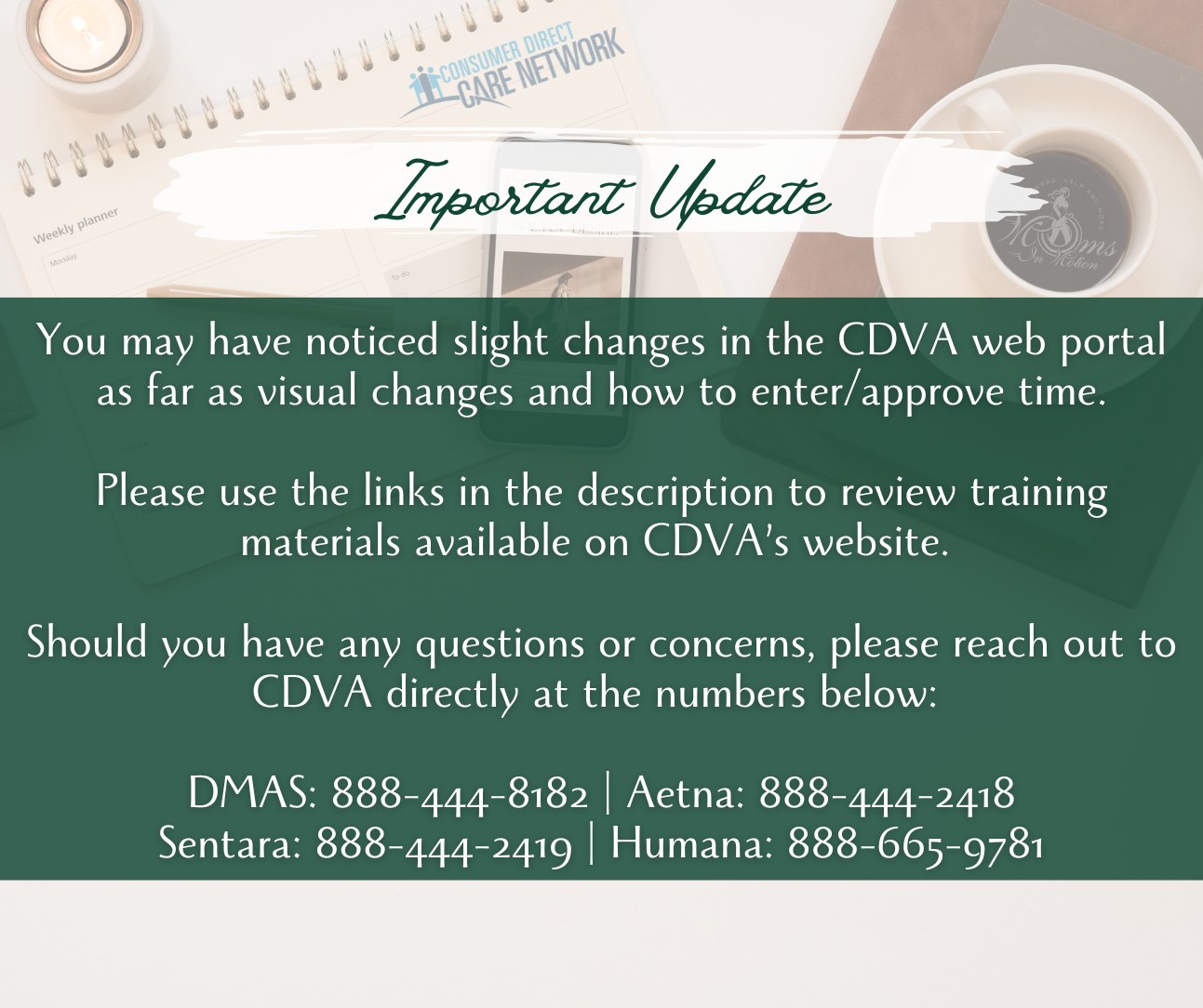 Changes are coming to the CDVA portal! Please keep an eye out for ...