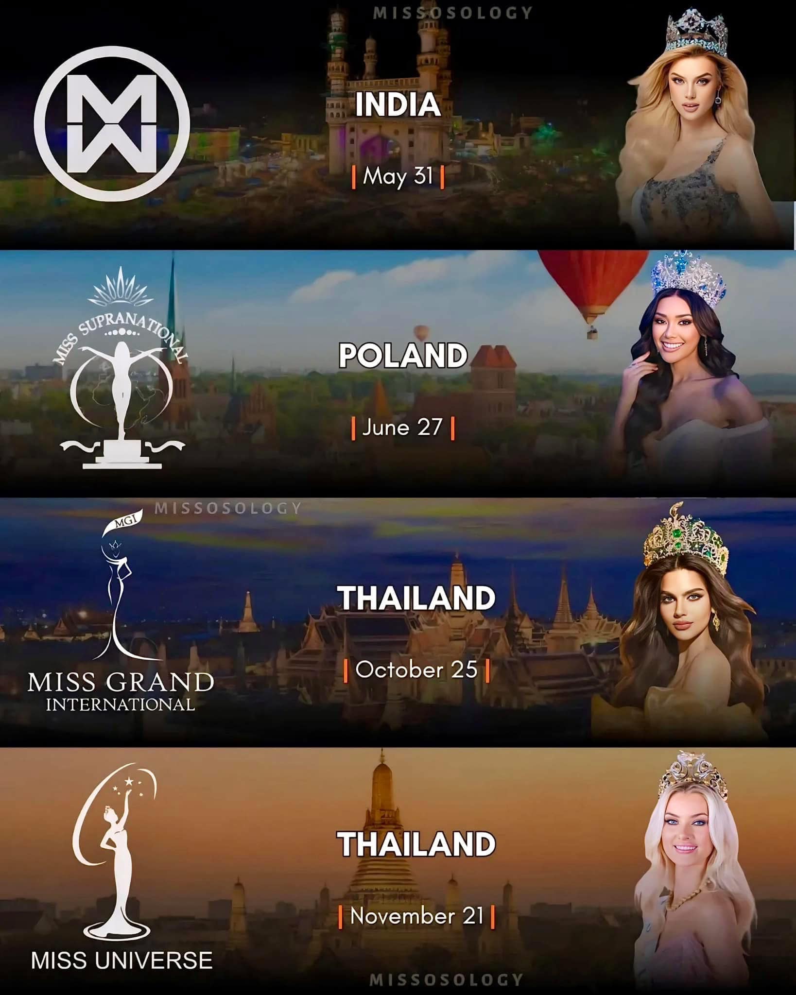 Pageant - LOOK | Here’s the schedule of international pageant to happen ...