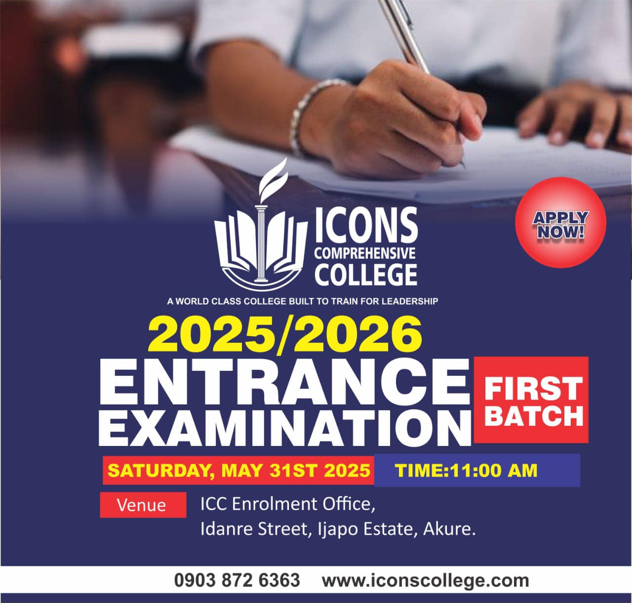 Premiere - 📢 2025/2026 ADMISSIONS OPEN INTO ICONS COMPREHENSIVE COLLEGE ...