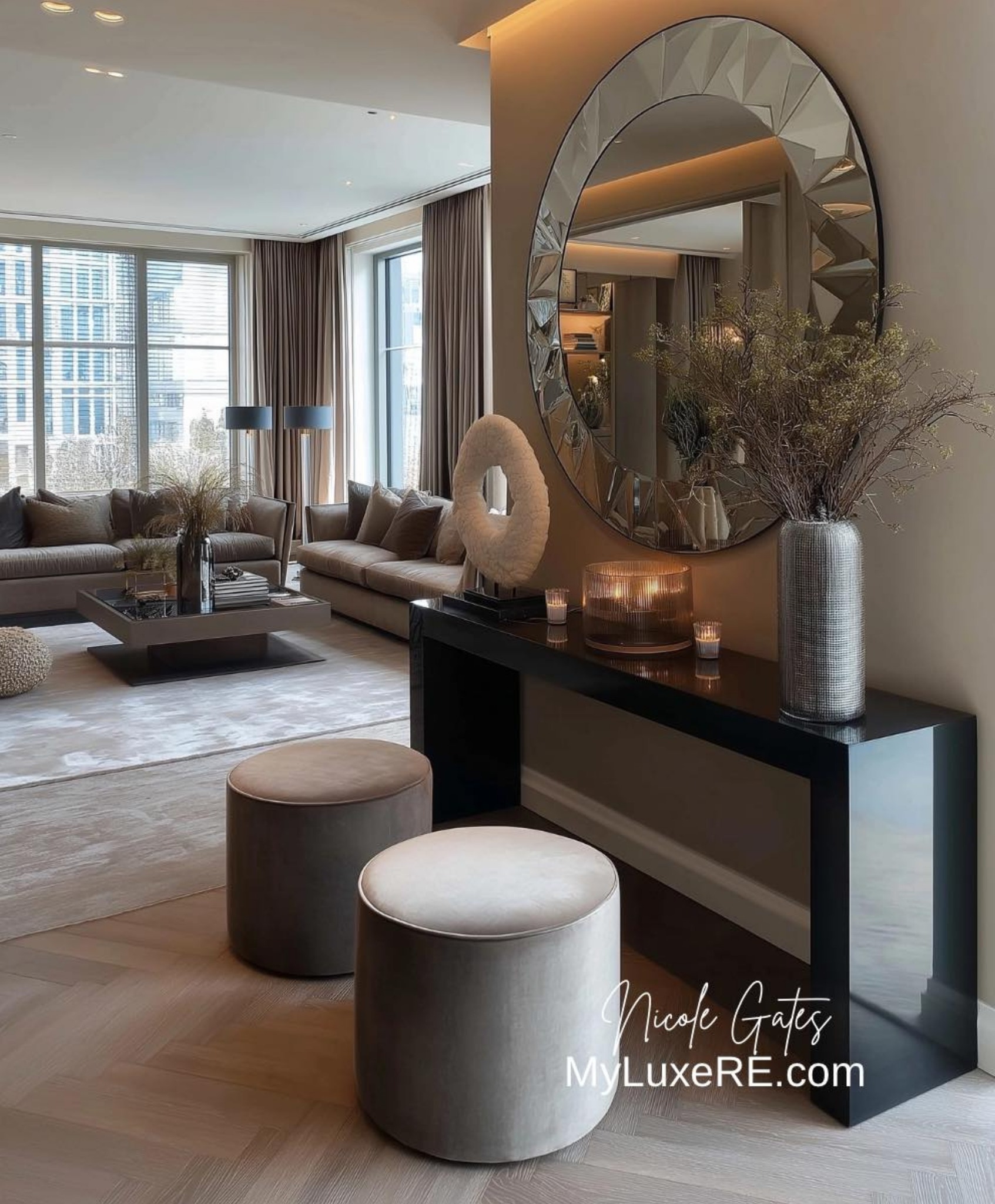 Nicole Gates - Calm and polished.🤎🖤 Is the console table... | Facebook