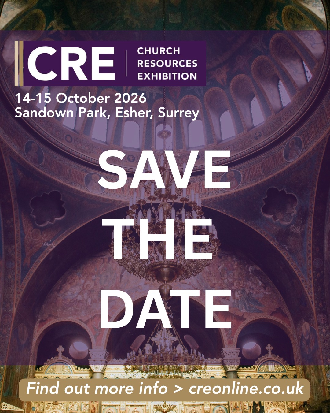 Church - Save the date 📅 Join us at CRE 2026 for two days of connection ...