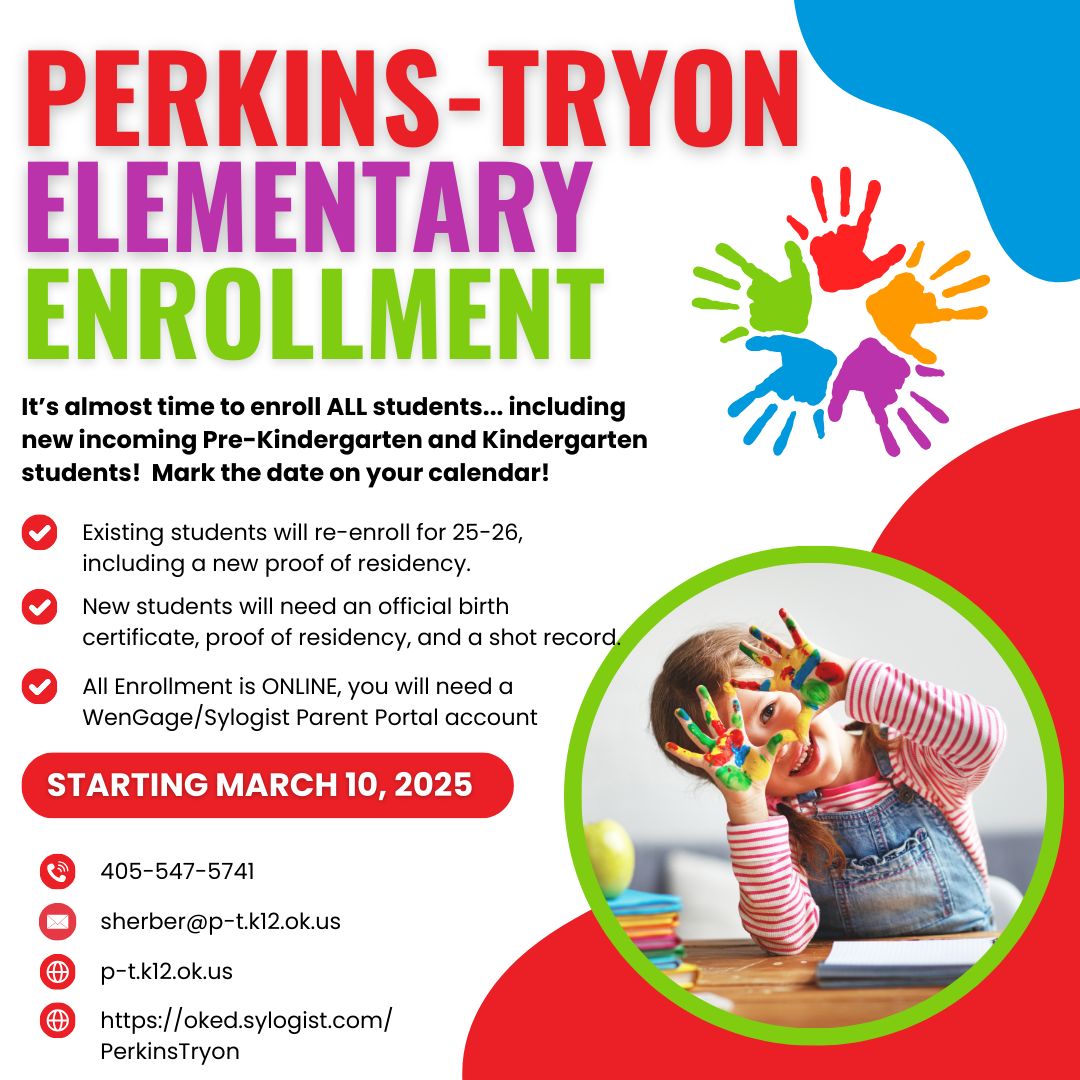 Here is a little enrollment... - Perkins-Tryon Elementary | Facebook