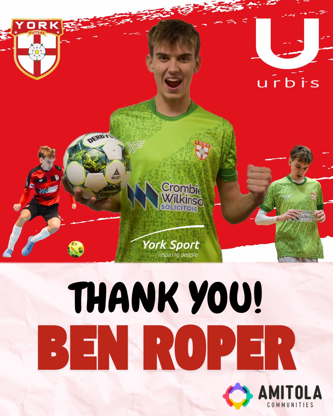 🎓⚽️ Farewell, Ben Roper — Once a... - York Futsal Vikings | Facebook