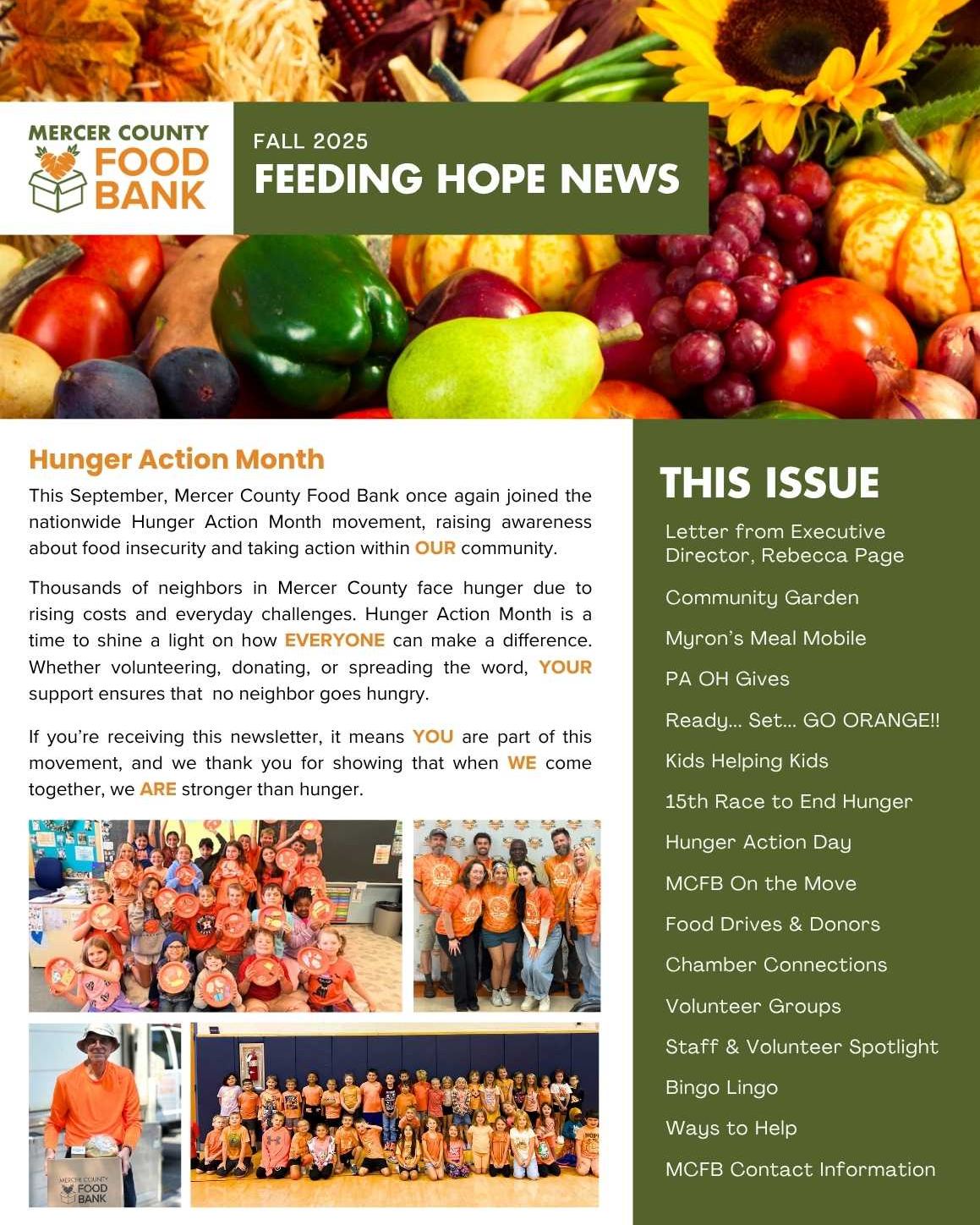 Our Fall Newsletter is here! 🍂... - Mercer County Food Bank | Facebook