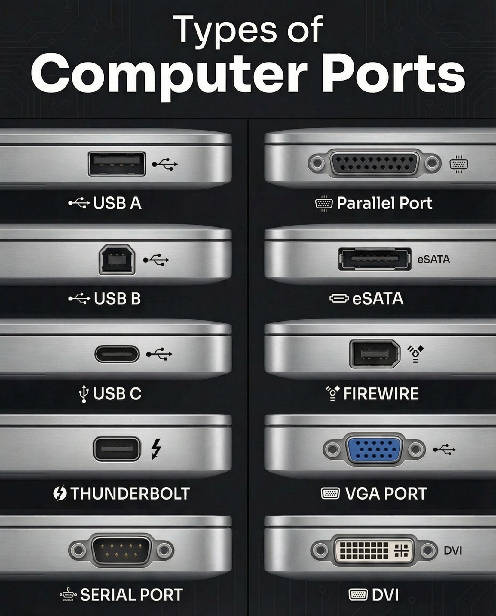 Motor - Overview of modern computer ports | Facebook