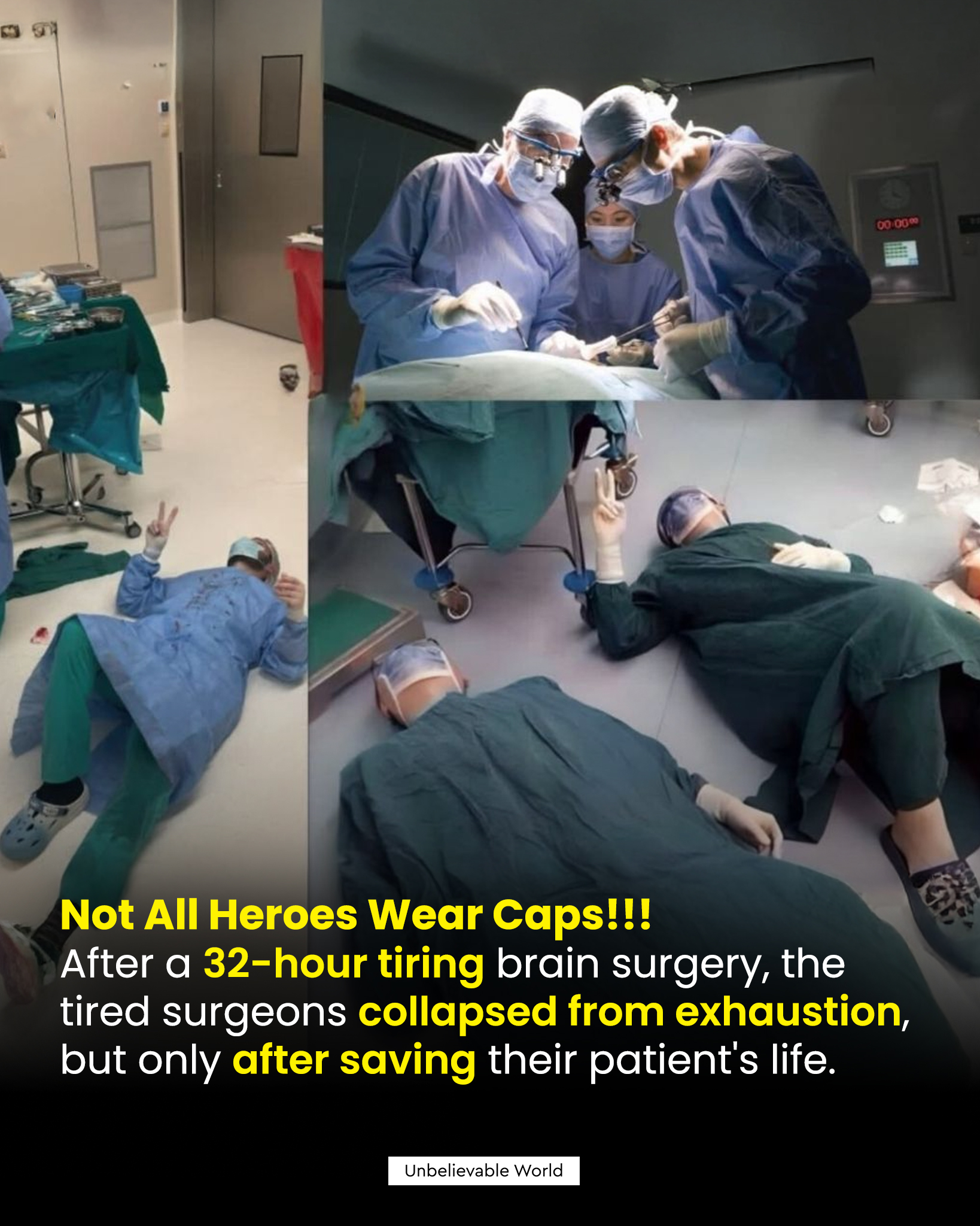 Unbelievable - 🩺💔 32 hours. One patient. Two heroes. In 2014, a photo ...