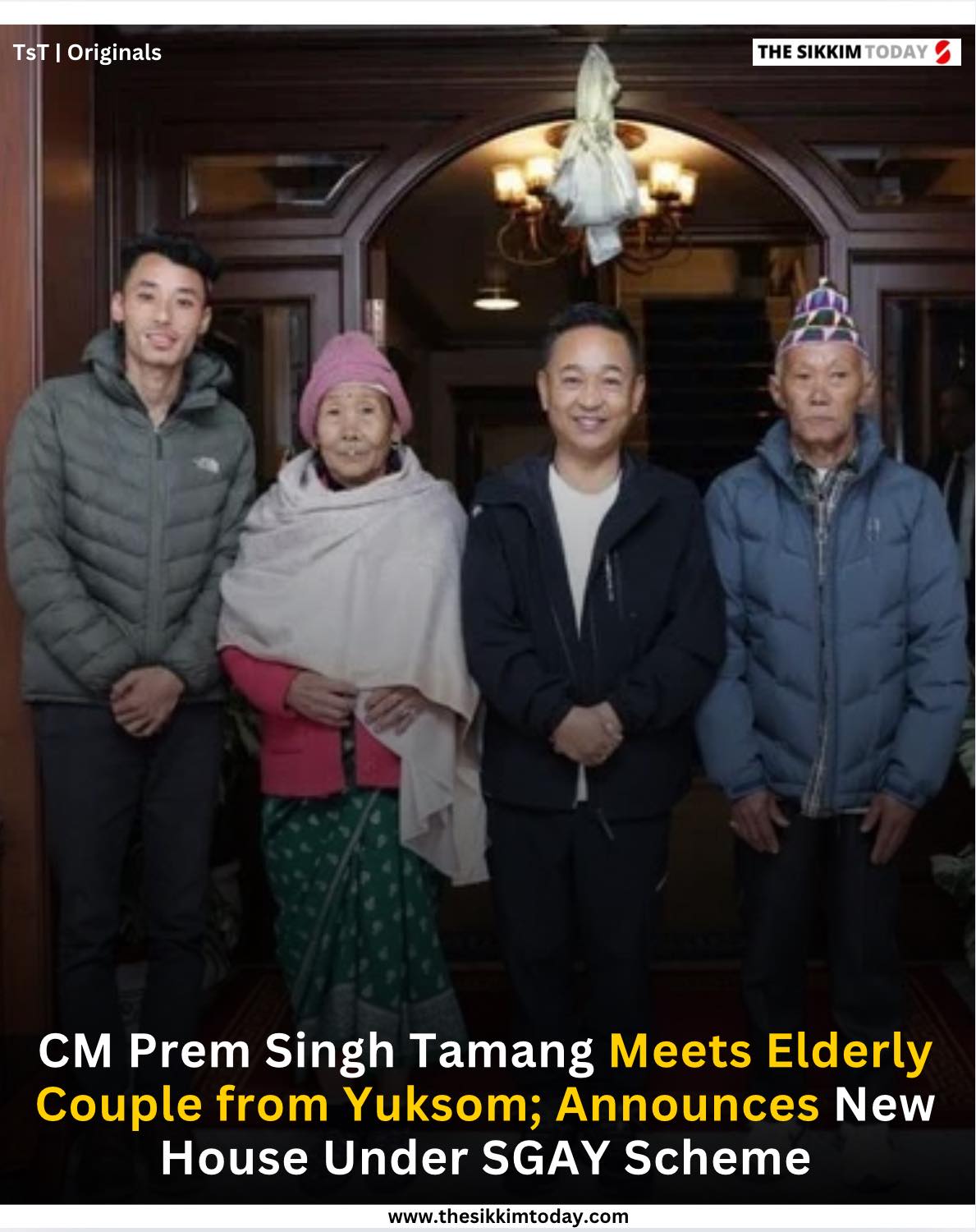 The Sikkim - CM Prem Singh Tamang Meets Elderly Couple from Yuksom ...