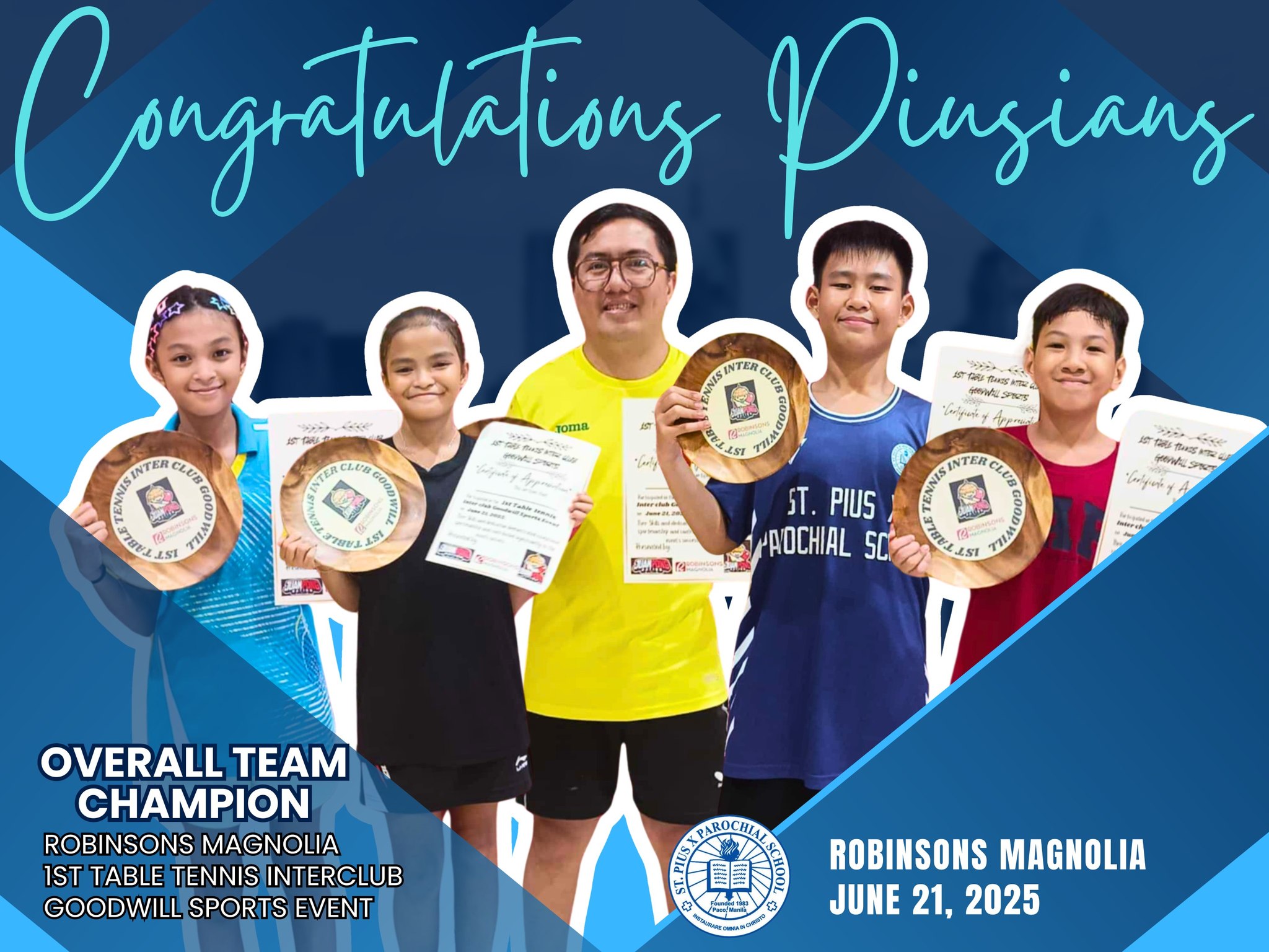 🎉🏓 Congratulations,... - St. Pius X Parochial School | Facebook