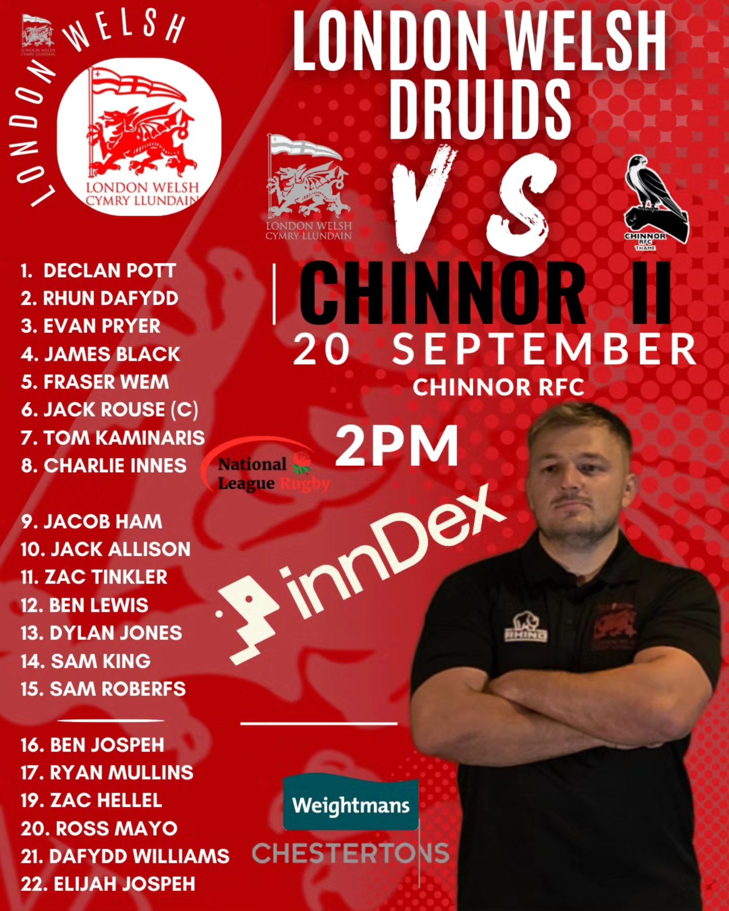 London - YOUR DRUIDS SQUAD The Druids make the trip to @chinnorrfcthame ...