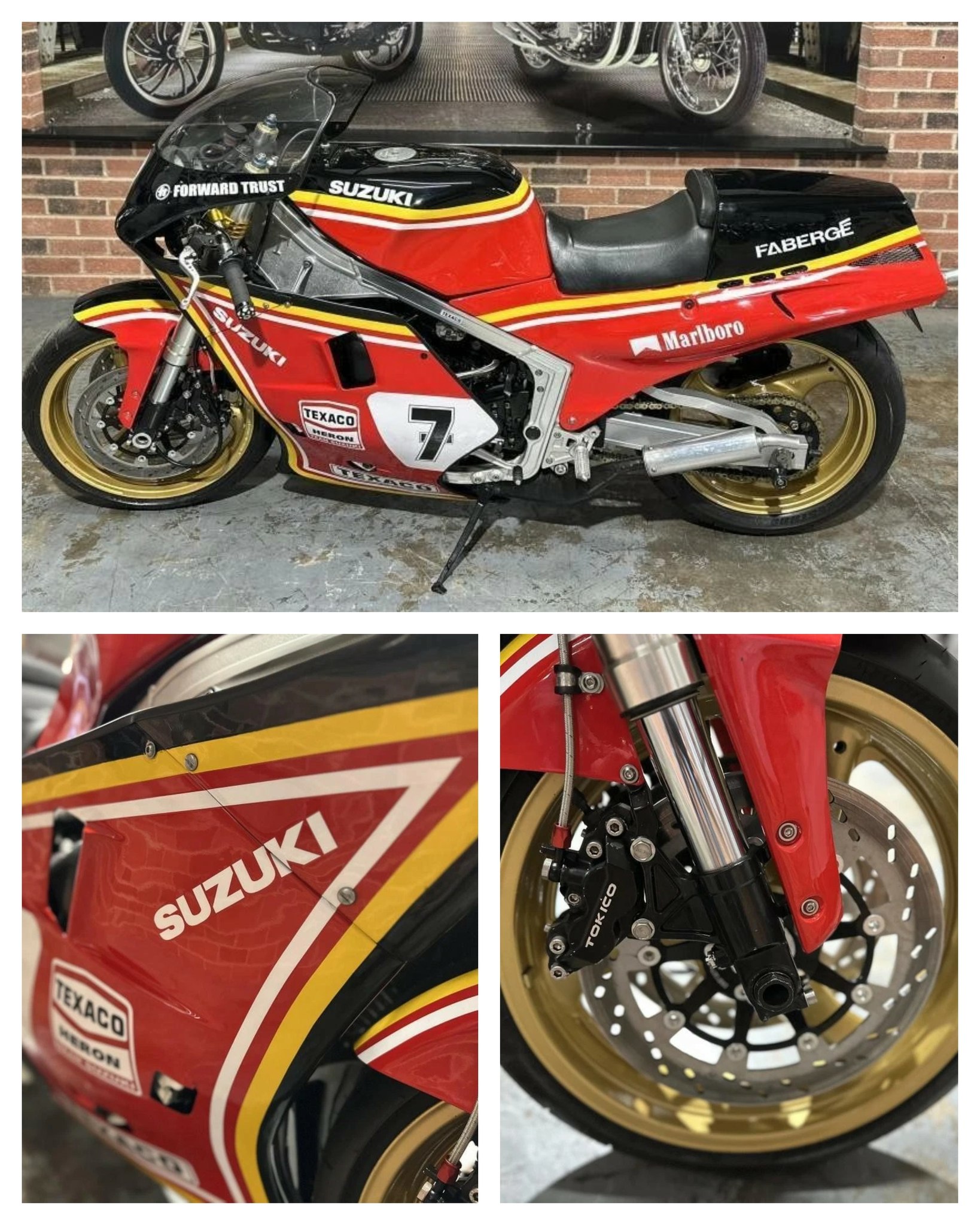 Ad: Modded 1986 Suzuki RG500 in Texaco Heron Racing livery On eBay