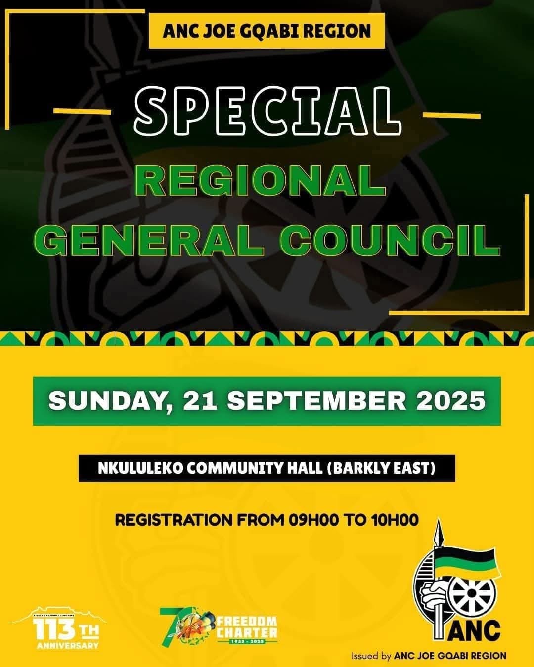 ANC Joe Gqabi Special Regional General... - ANC Eastern Cape | Facebook