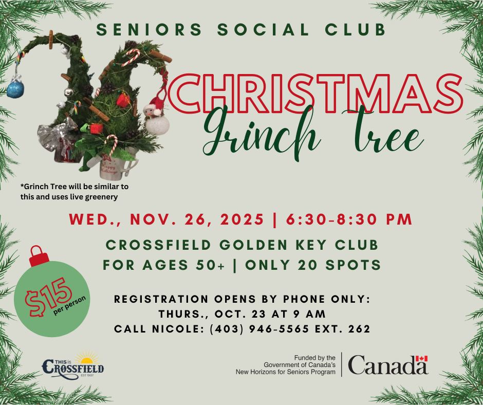 Seniors Social Club: Christmas Grinch... - Town of Crossfield | Facebook
