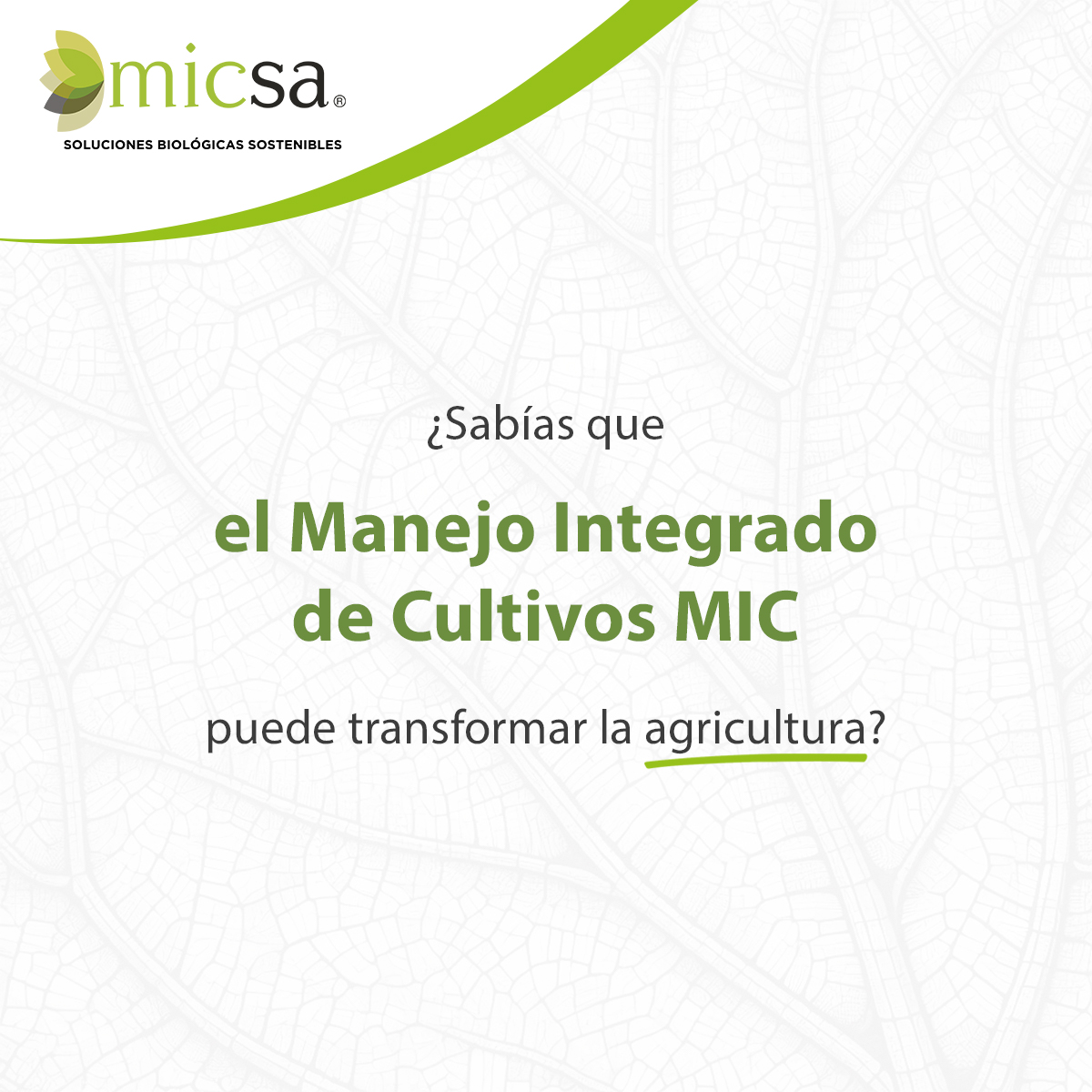 MICSA - ¡Transformemos la agricultura con el Manejo... | Facebook