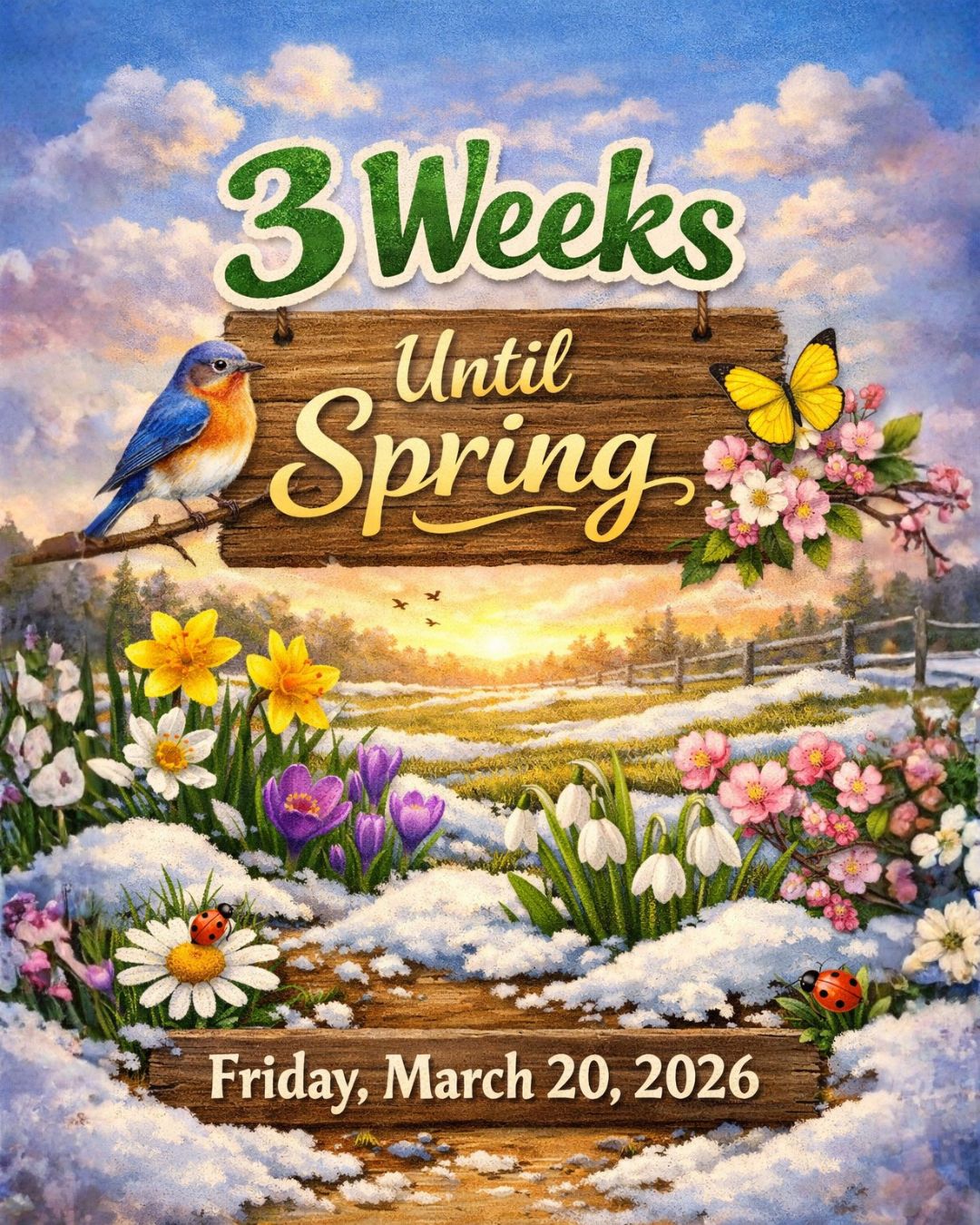 Happy - 🌸 3 Weeks Until Spring! 🌸 📅 Friday, March 20, 2026 The ...